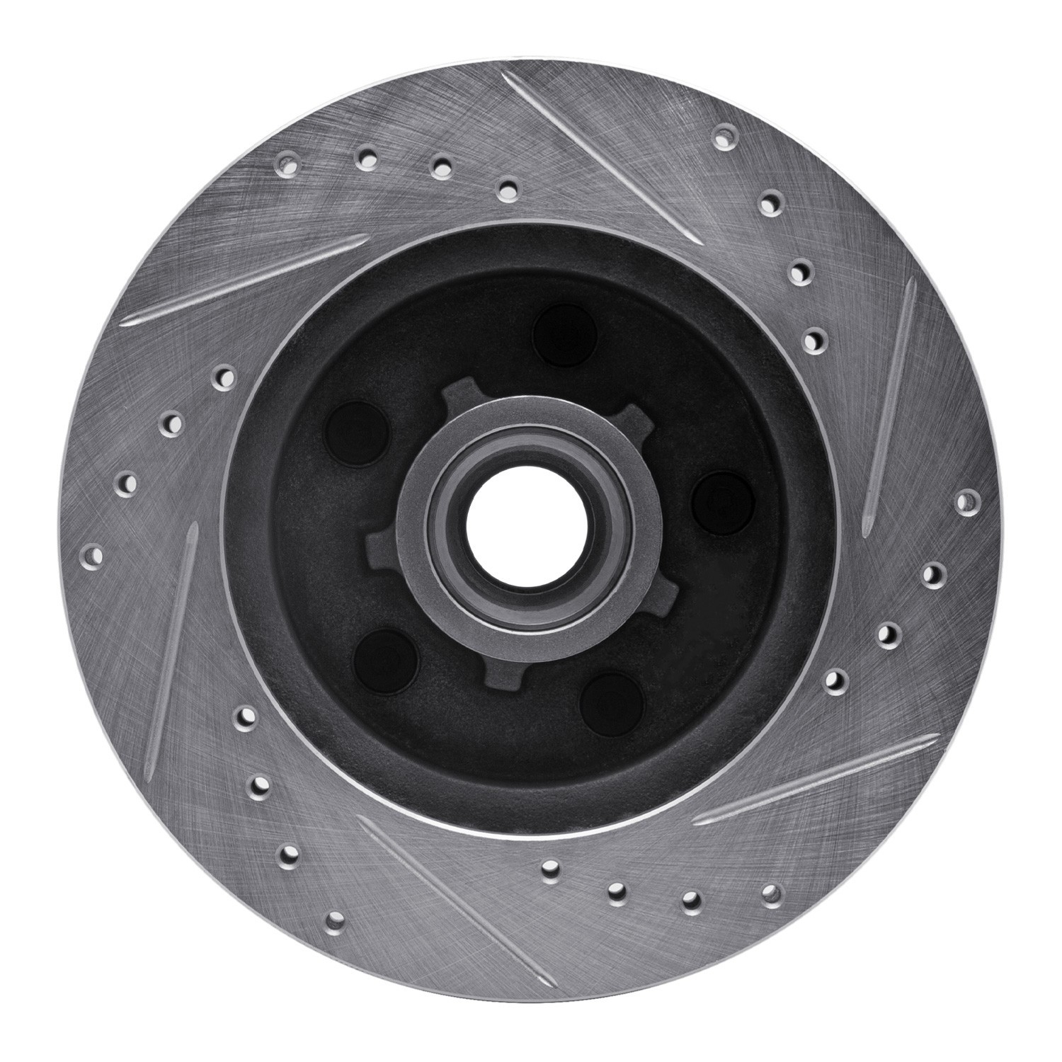 DYN 631-48010L DFC Brake Rotor - Drilled and Slotted - Silver - Image 4