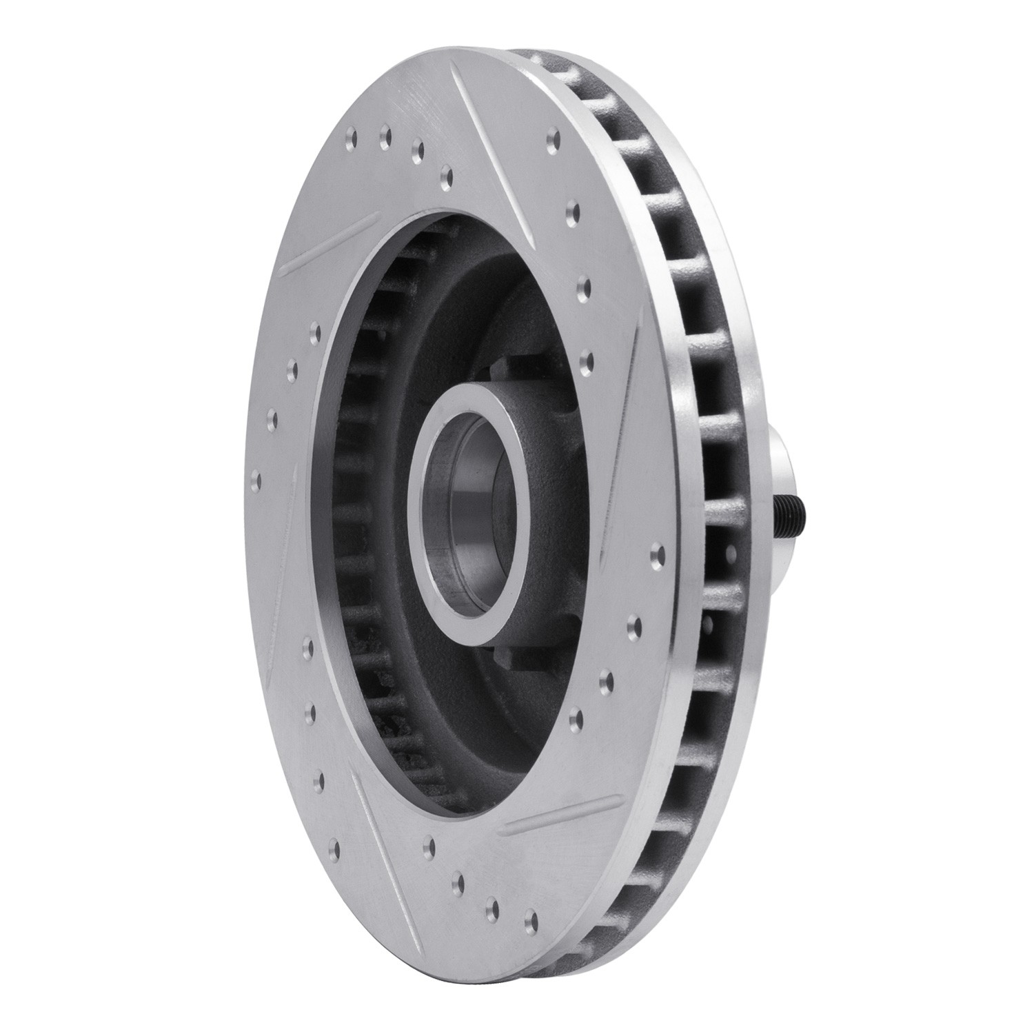 DYN 631-48010L DFC Brake Rotor - Drilled and Slotted - Silver - Image 2