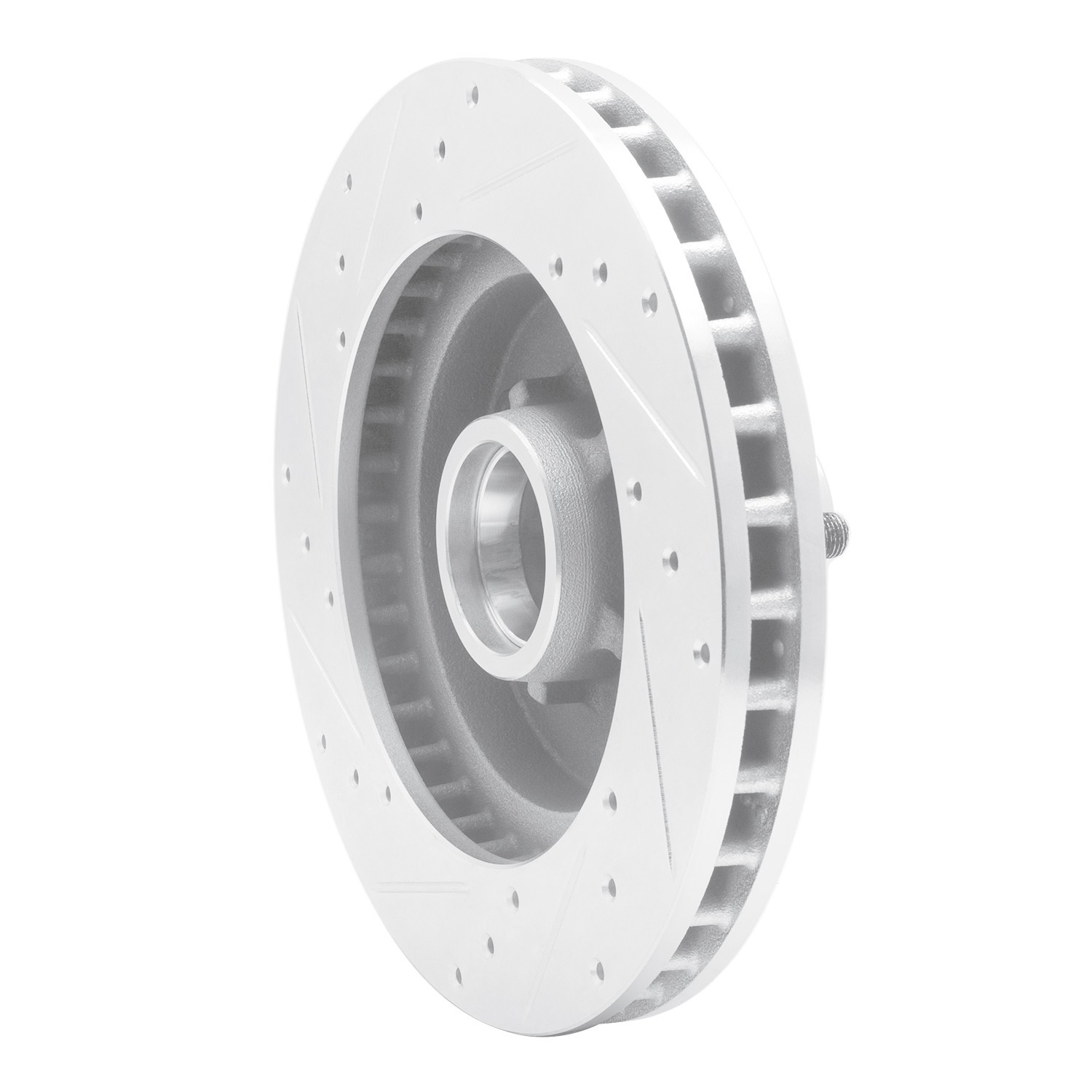 DYN 631-48010R DFC Brake Rotor - Drilled and Slotted - Silver - Image 5