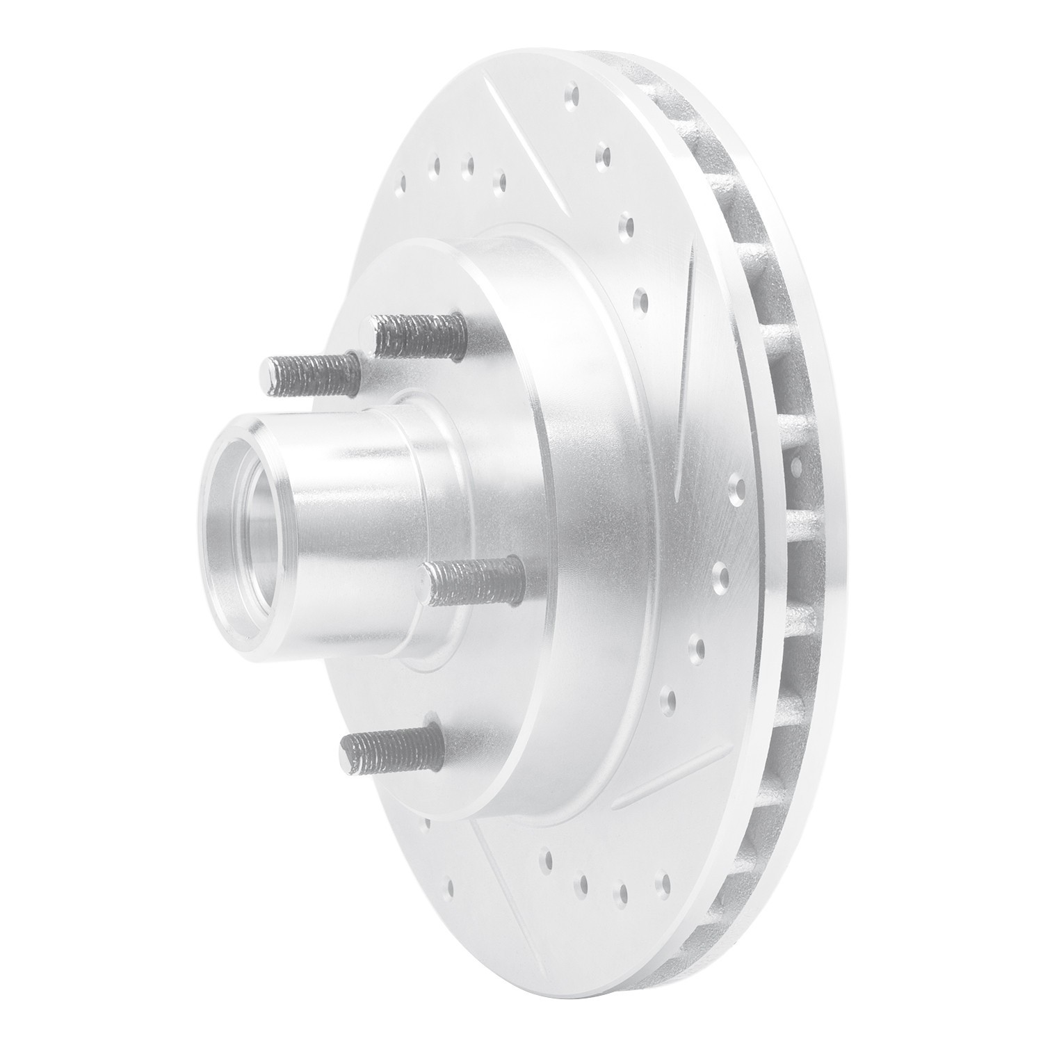 DYN 631-48016R DFC Brake Rotor - Drilled and Slotted - Silver - Image 3