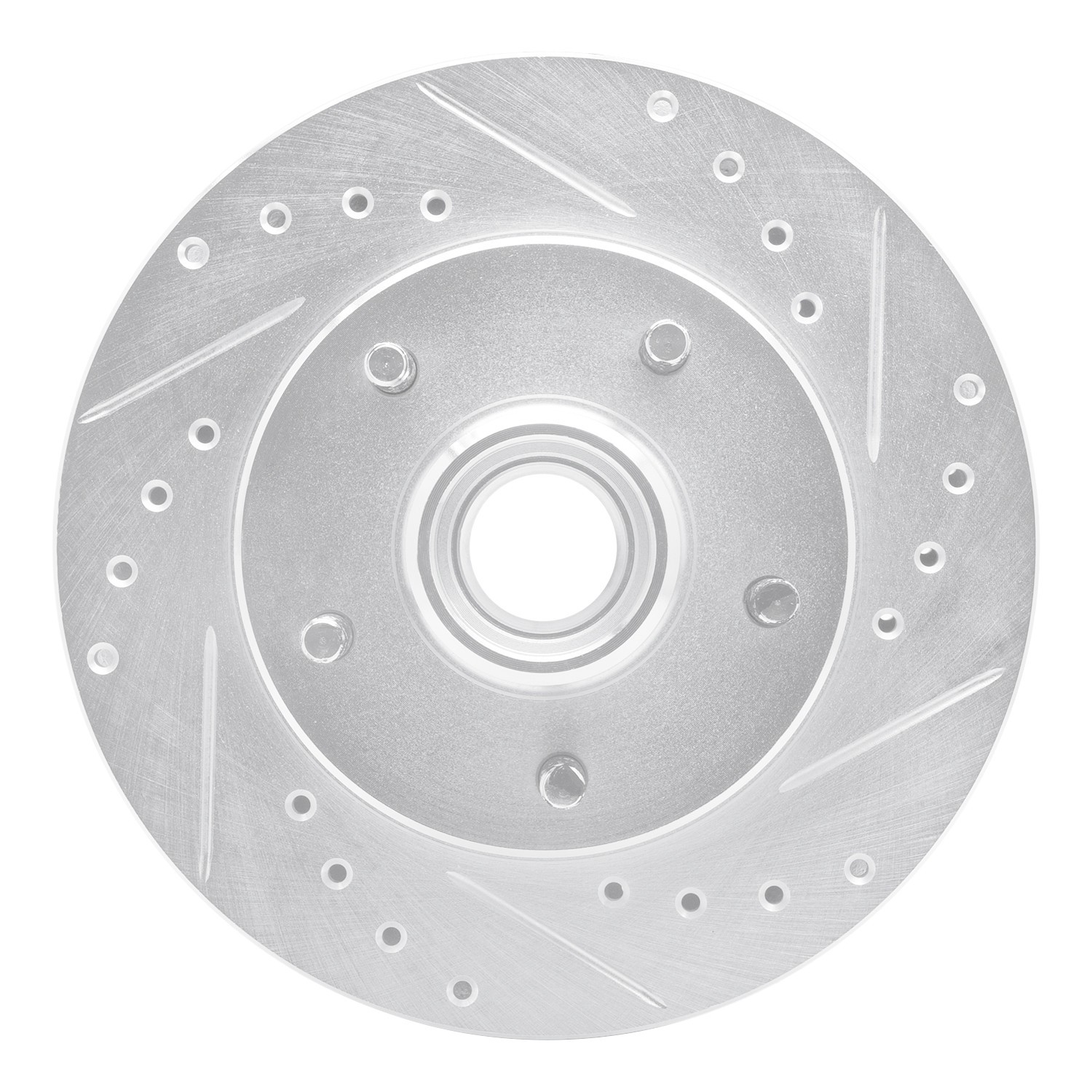 DYN 631-48016R DFC Brake Rotor - Drilled and Slotted - Silver - Image 4