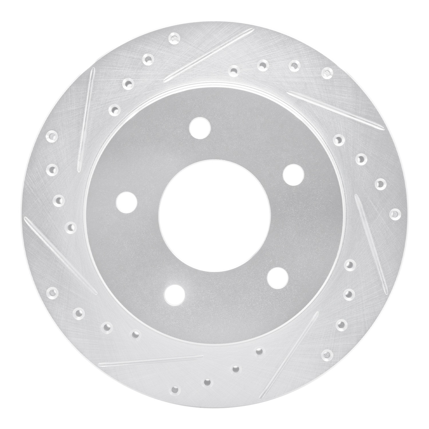 DYN 631-48019L DFC Brake Rotor - Drilled and Slotted - Silver - Image 4