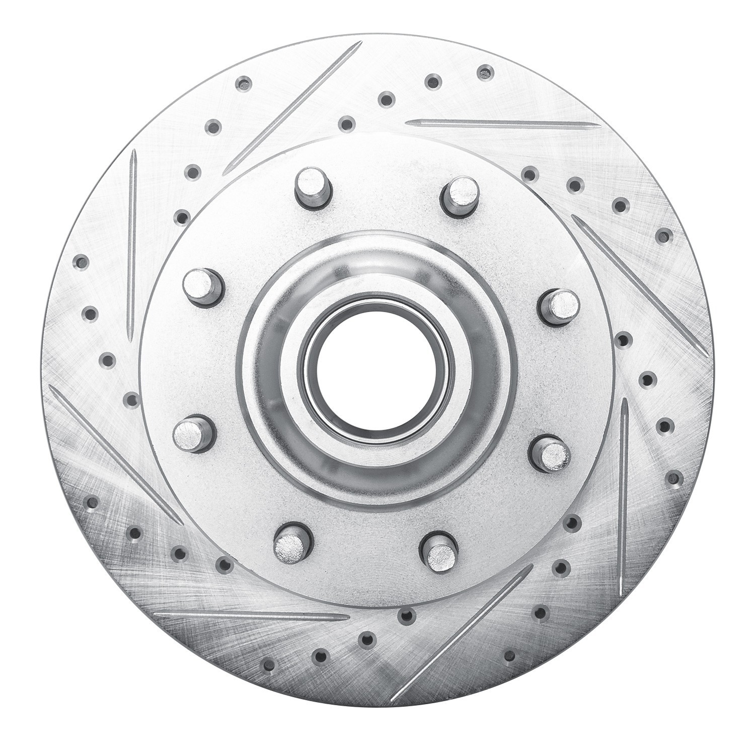 DYN 631-48021L DFC Brake Rotor - Drilled and Slotted - Silver - Image 5