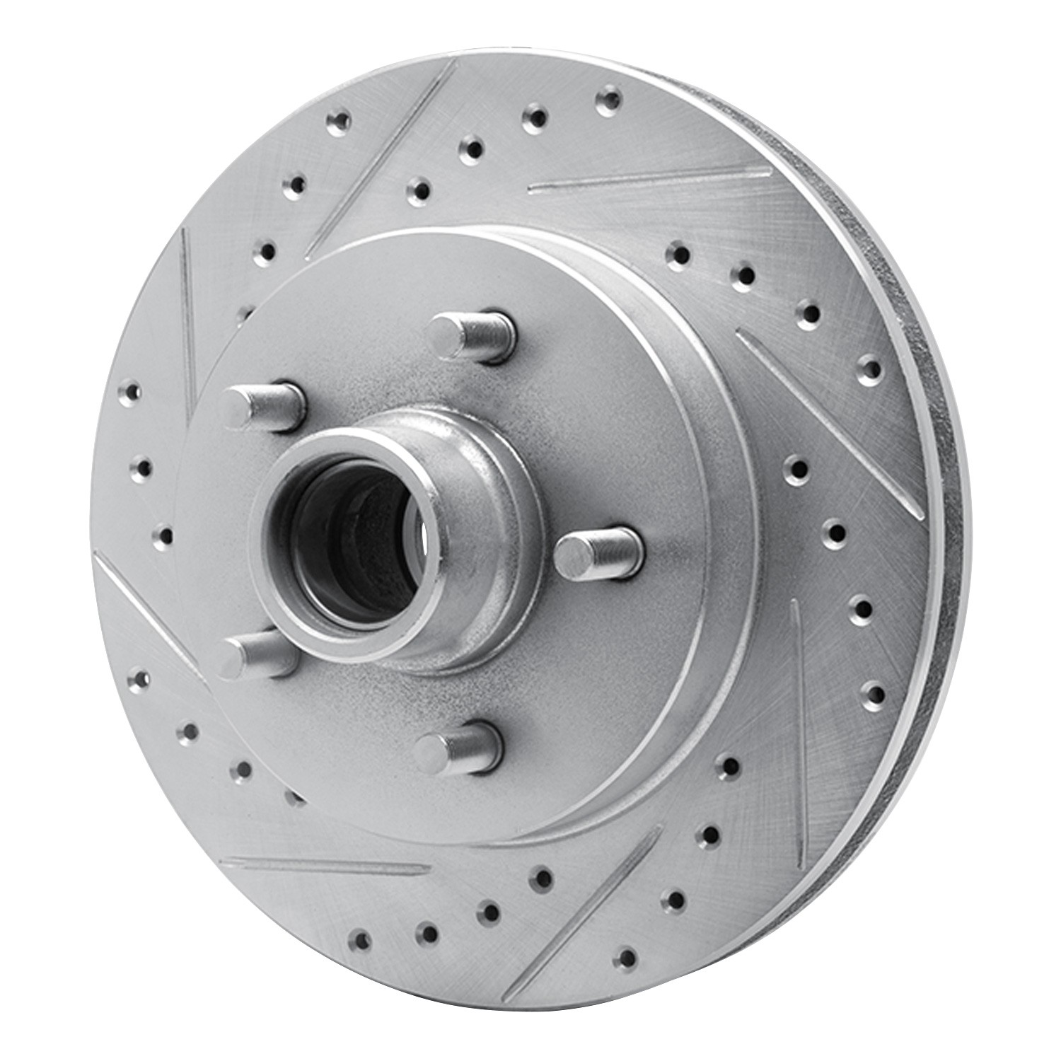DYN 631-48022L DFC Brake Rotor - Drilled and Slotted - Silver - Image 3