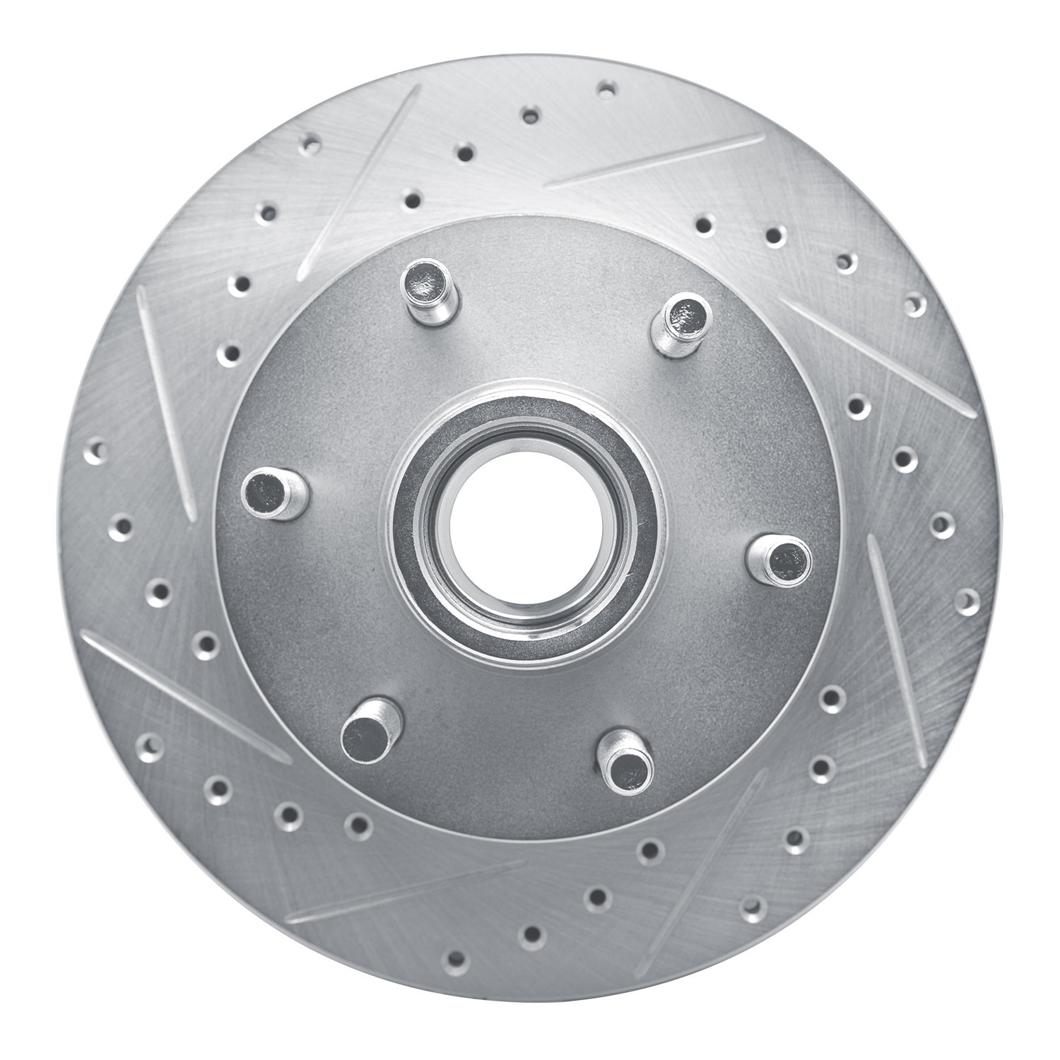 DYN 631-48031L DFC Brake Rotor - Drilled and Slotted - Silver - Image 3