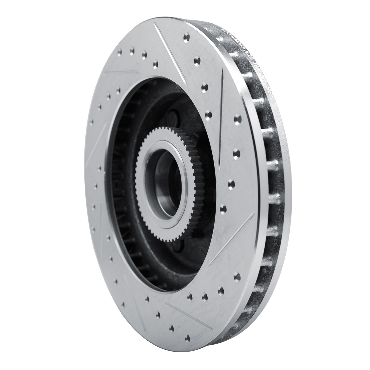 DYN 631-48031L DFC Brake Rotor - Drilled and Slotted - Silver - Image 5