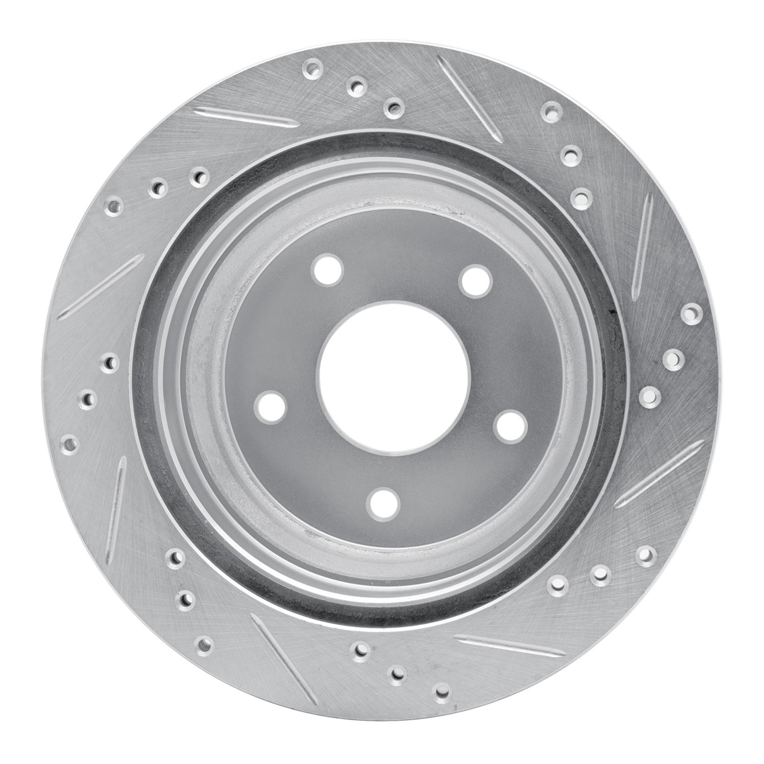 DYN 631-48032L DFC Brake Rotor - Drilled and Slotted - Silver - Image 5