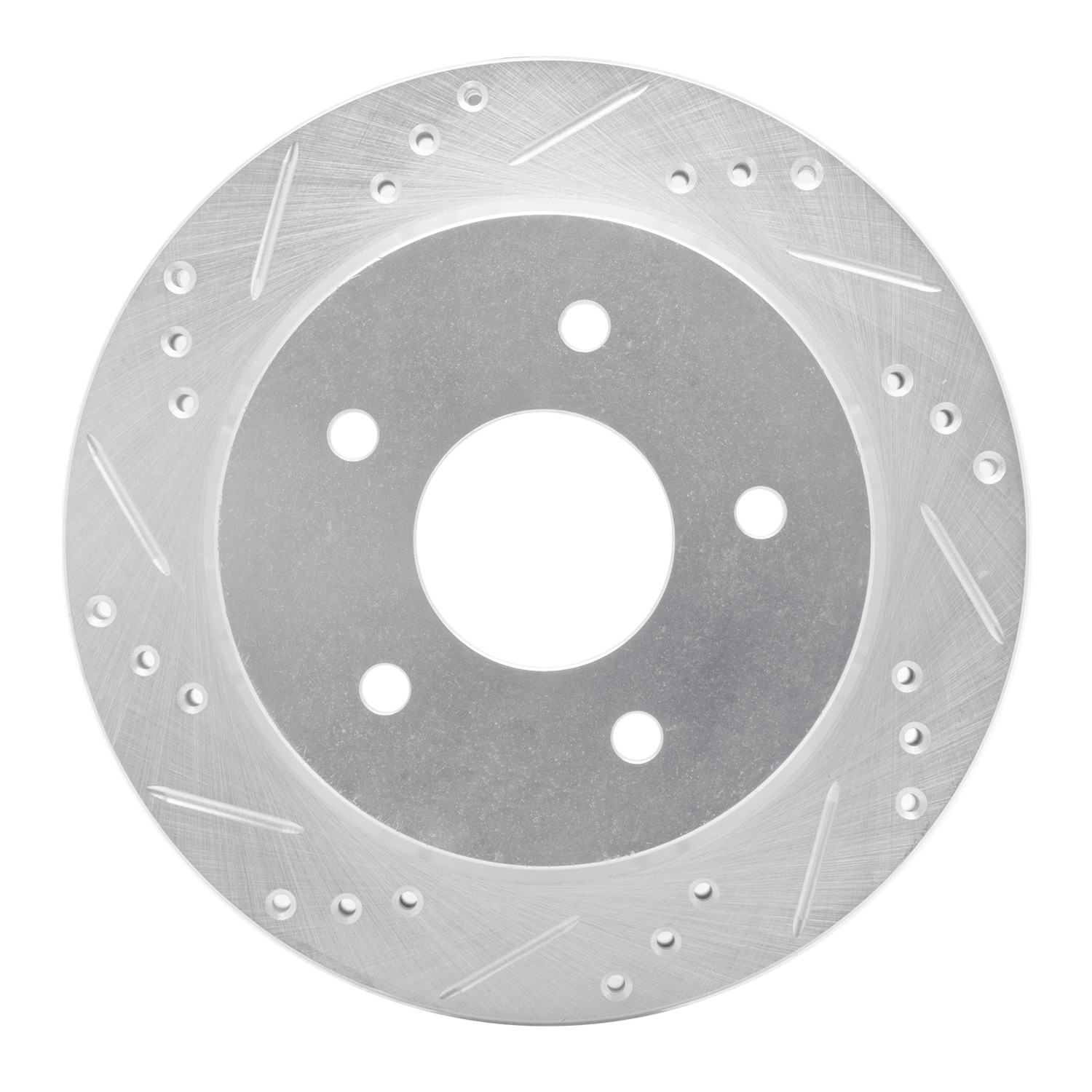 DYN 631-48032L DFC Brake Rotor - Drilled and Slotted - Silver - Image 2