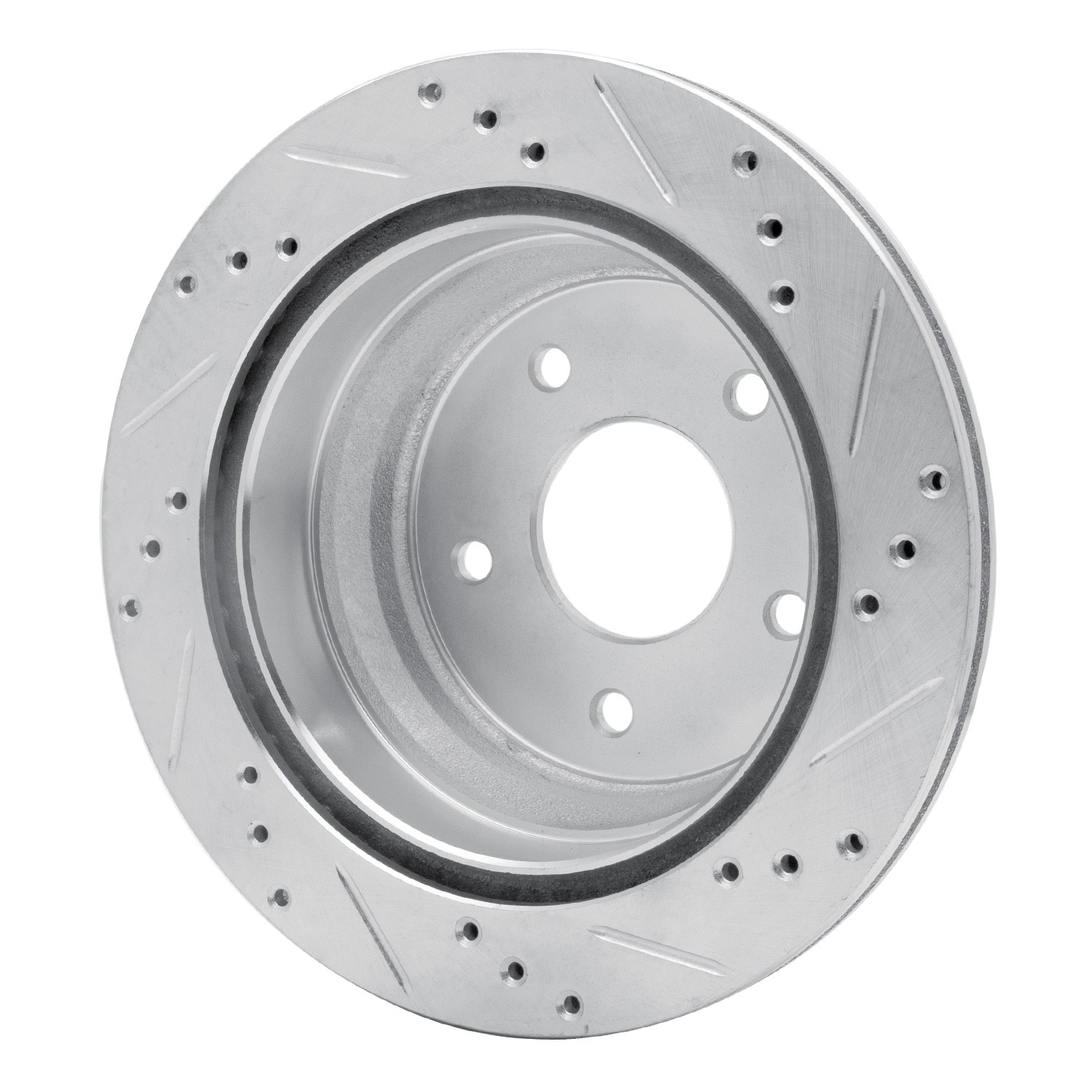 DYN 631-48032L DFC Brake Rotor - Drilled and Slotted - Silver - Image 3