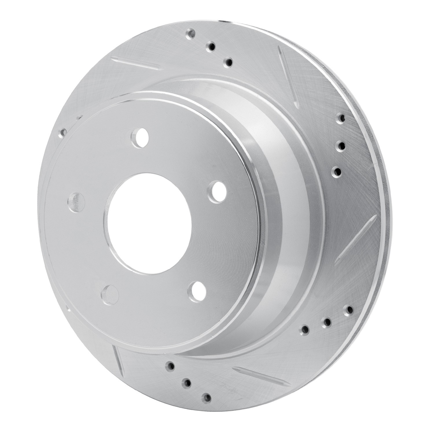 DYN 631-48032R DFC Brake Rotor - Drilled and Slotted - Silver - Image 3