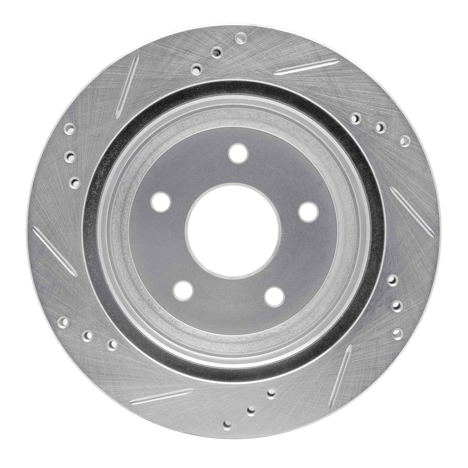 DYN 631-48032R DFC Brake Rotor - Drilled and Slotted - Silver - Image 4