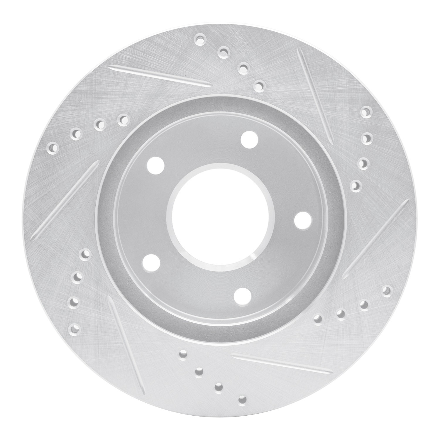 DYN 631-48034L DFC Brake Rotor - Drilled and Slotted - Silver - Image 5
