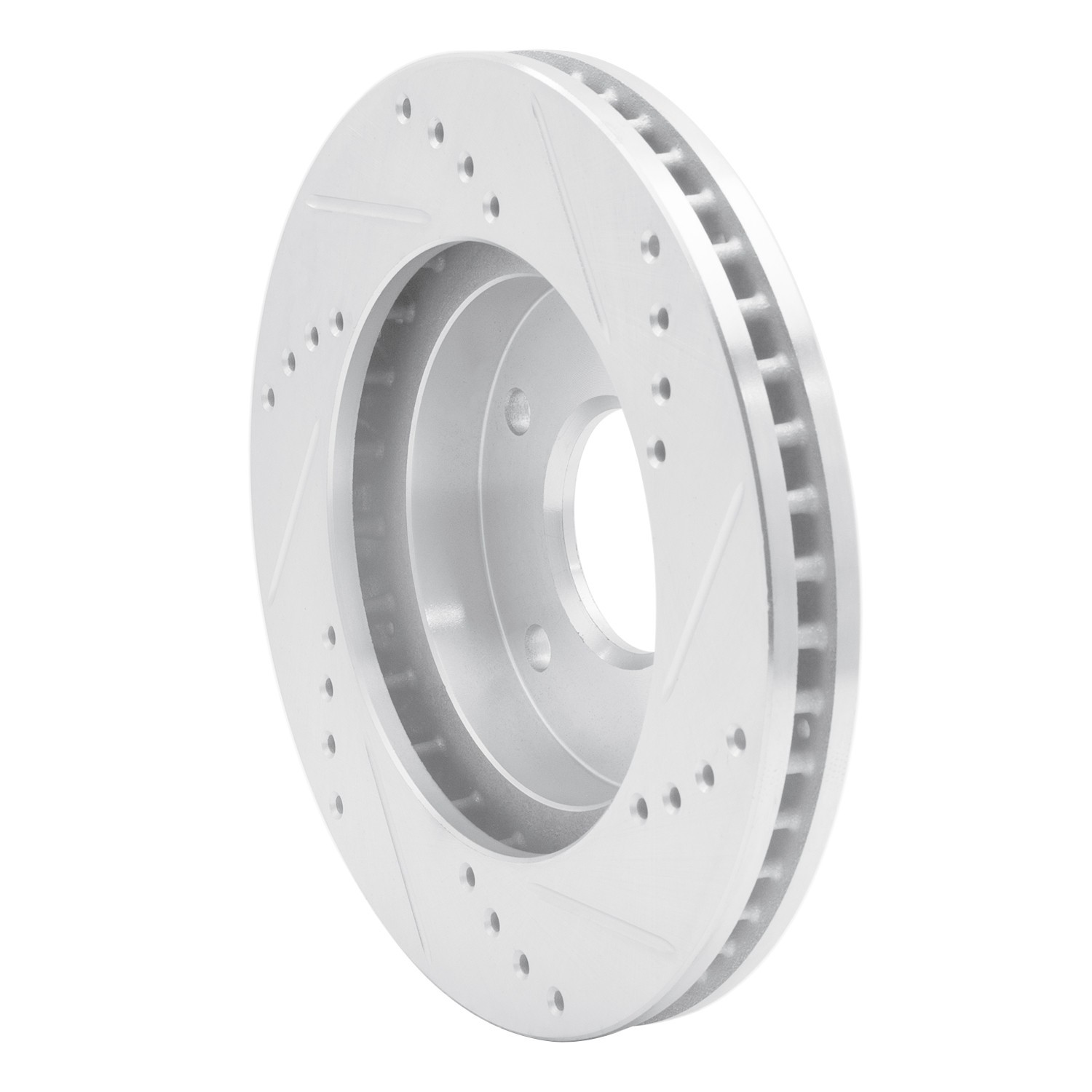 DYN 631-48034L DFC Brake Rotor - Drilled and Slotted - Silver - Image 3