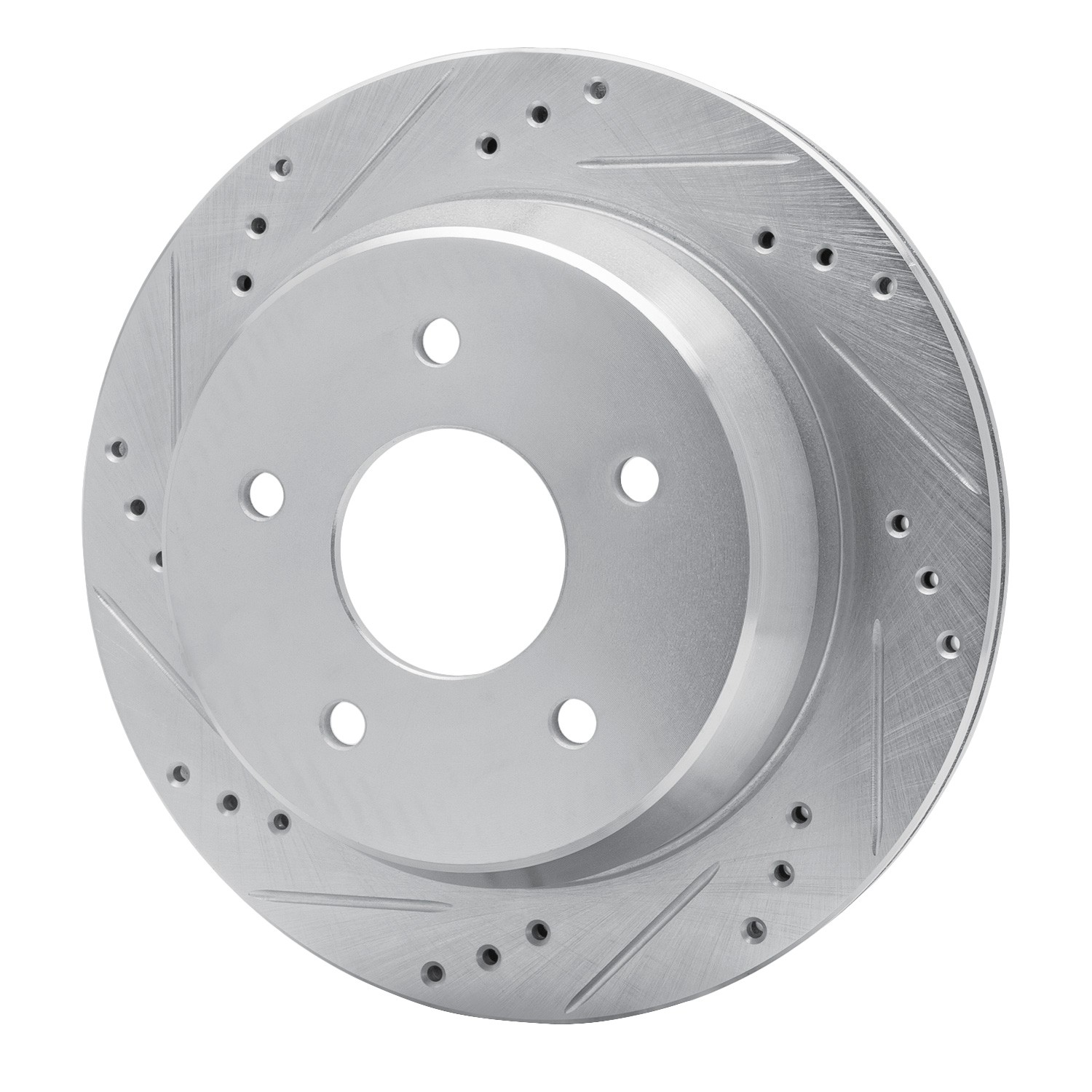 DYN 631-48035L DFC Brake Rotor - Drilled and Slotted - Silver - Image 3