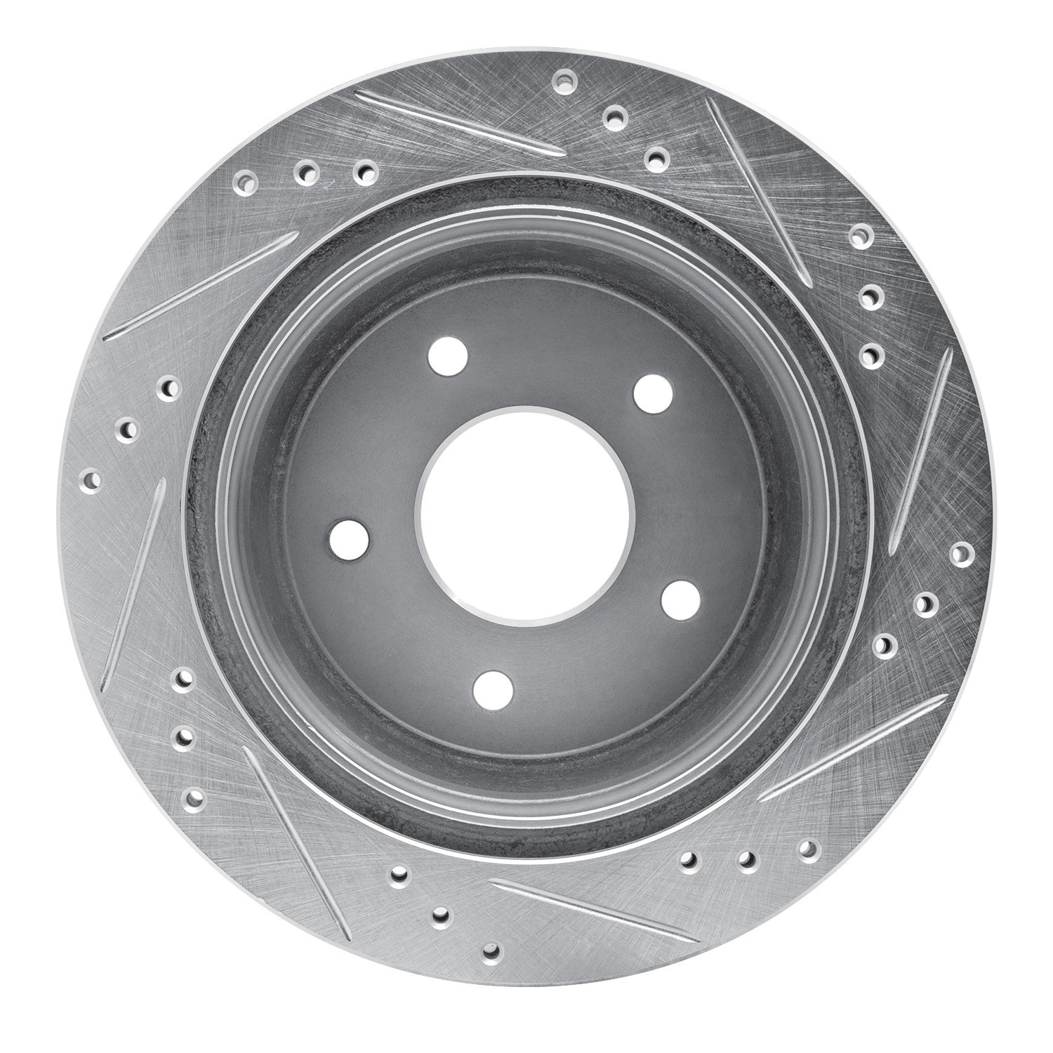 DYN 631-48035L DFC Brake Rotor - Drilled and Slotted - Silver - Image 4