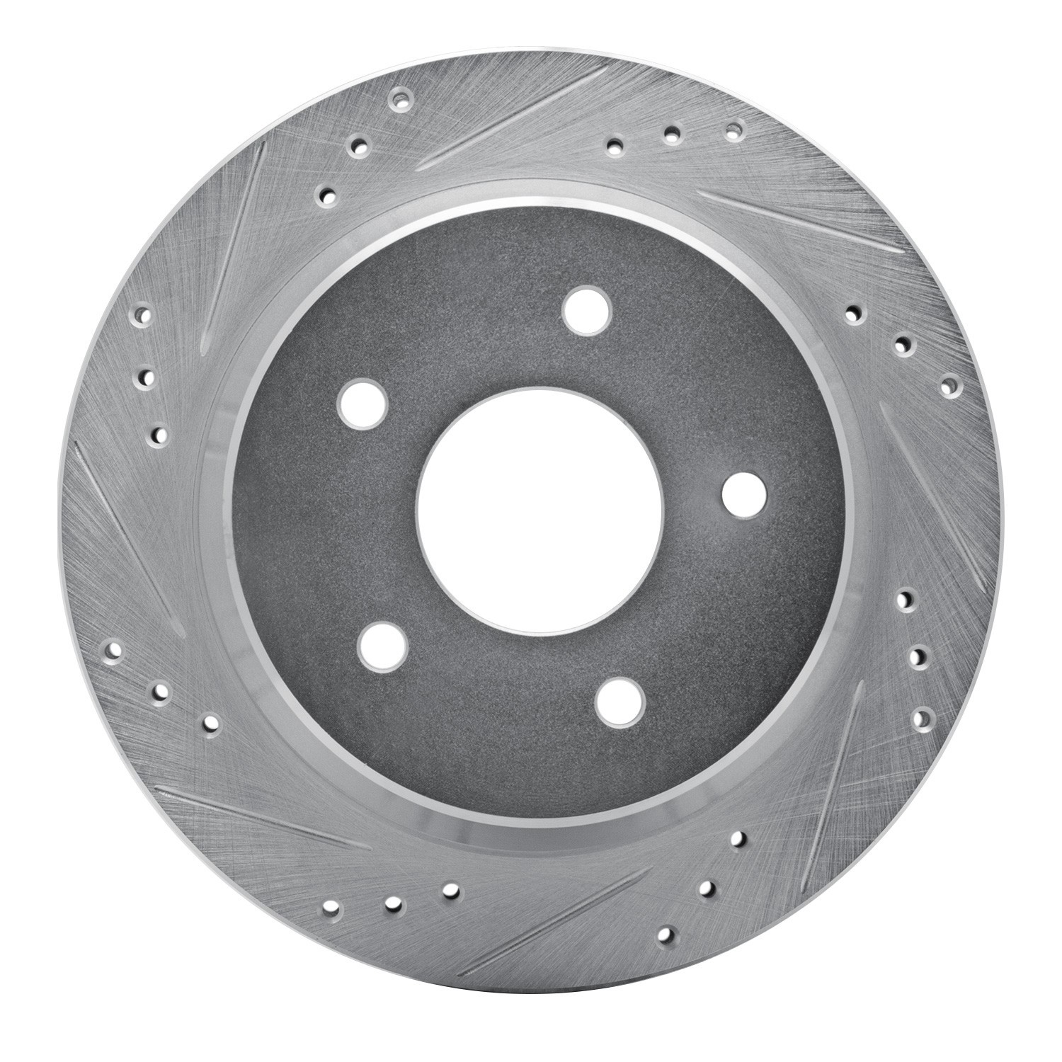 DYN 631-48035L DFC Brake Rotor - Drilled and Slotted - Silver - Image 5