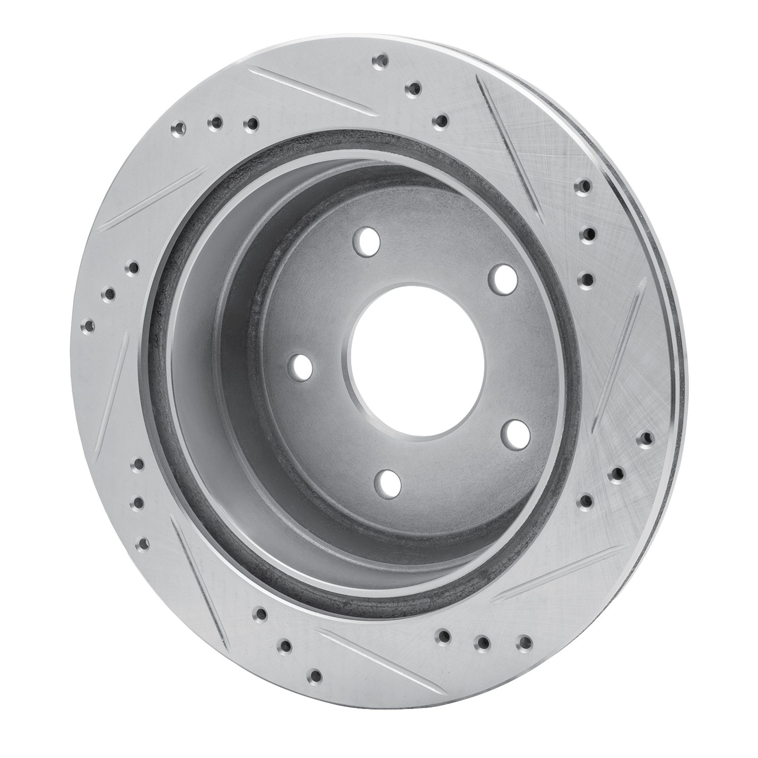 DYN 631-48035L DFC Brake Rotor - Drilled and Slotted - Silver - Image 2