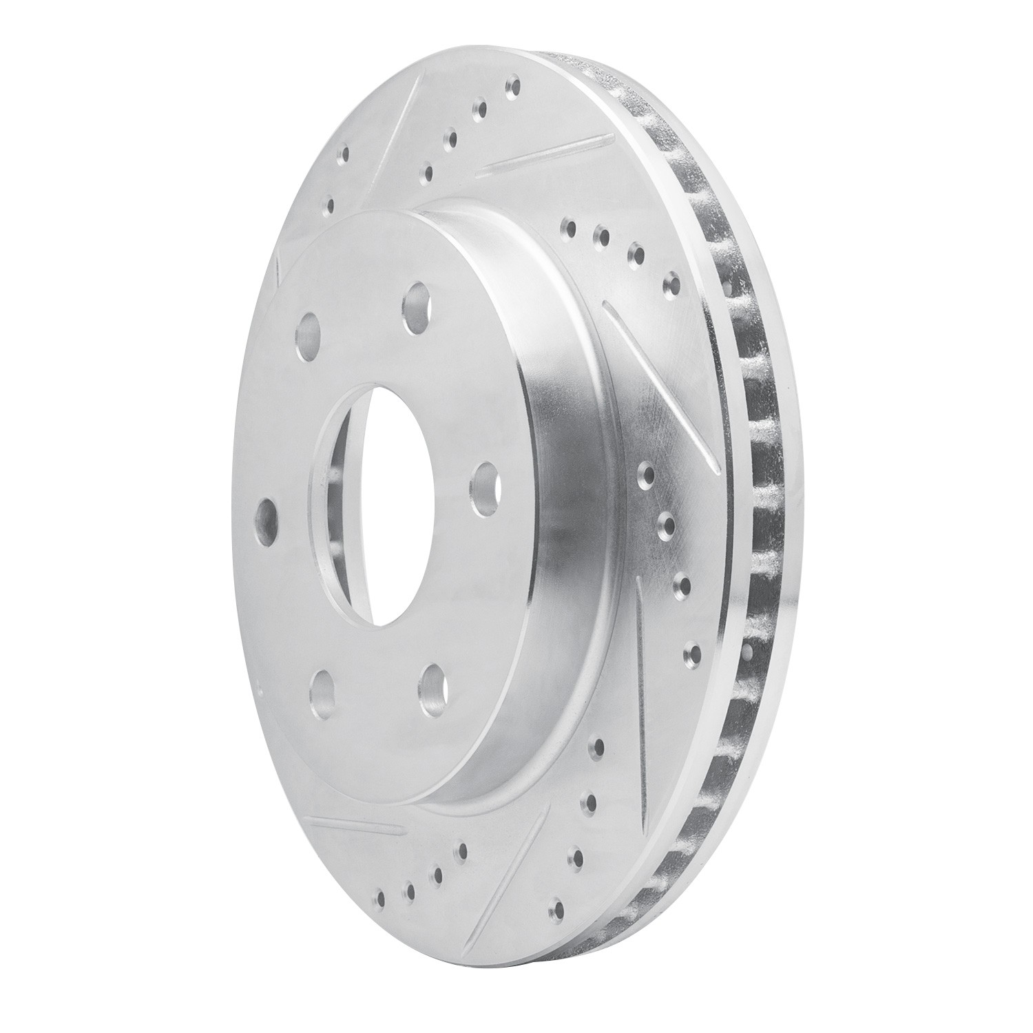 DYN 631-48036L DFC Brake Rotor - Drilled and Slotted - Silver - Image 3