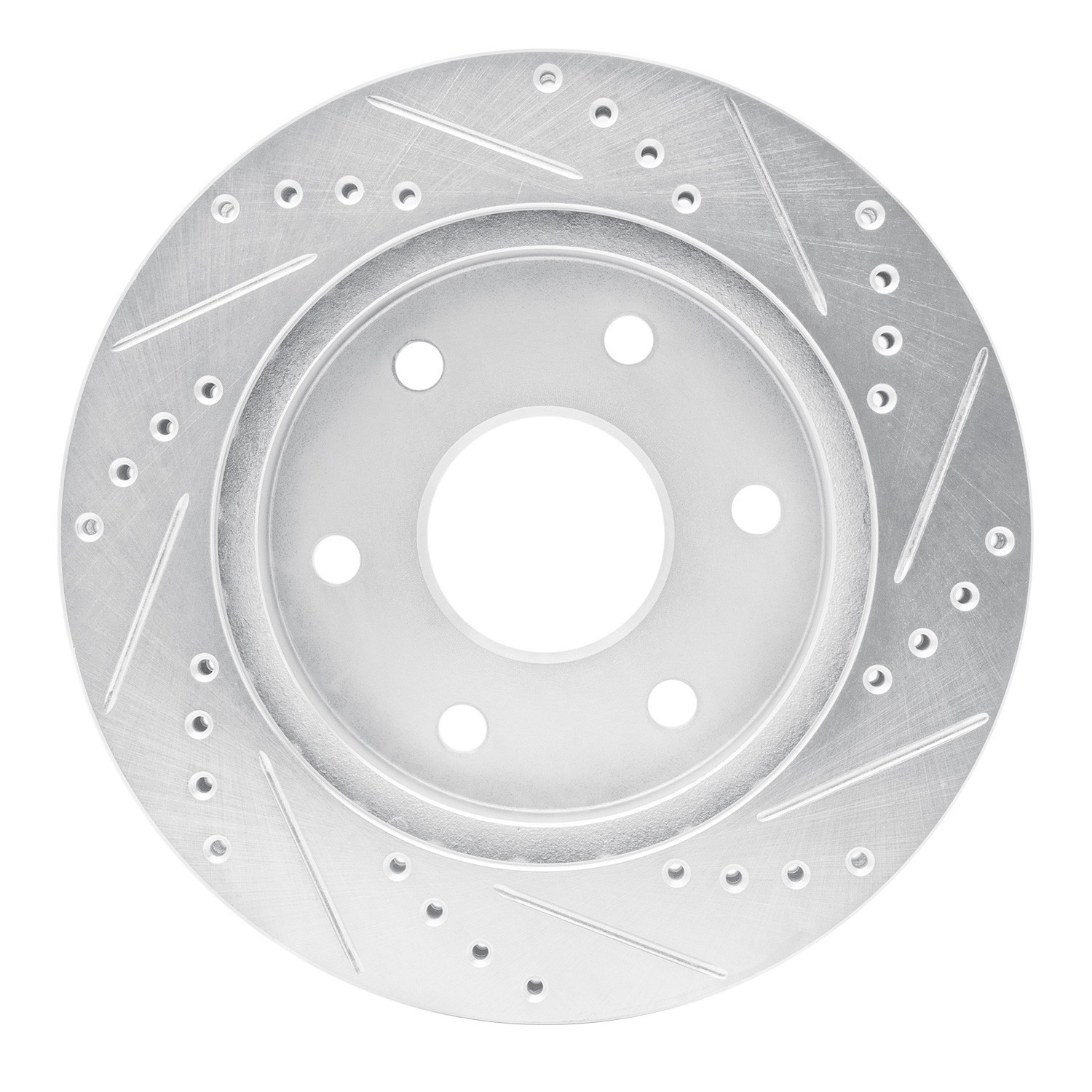 DYN 631-48036L DFC Brake Rotor - Drilled and Slotted - Silver - Image 4