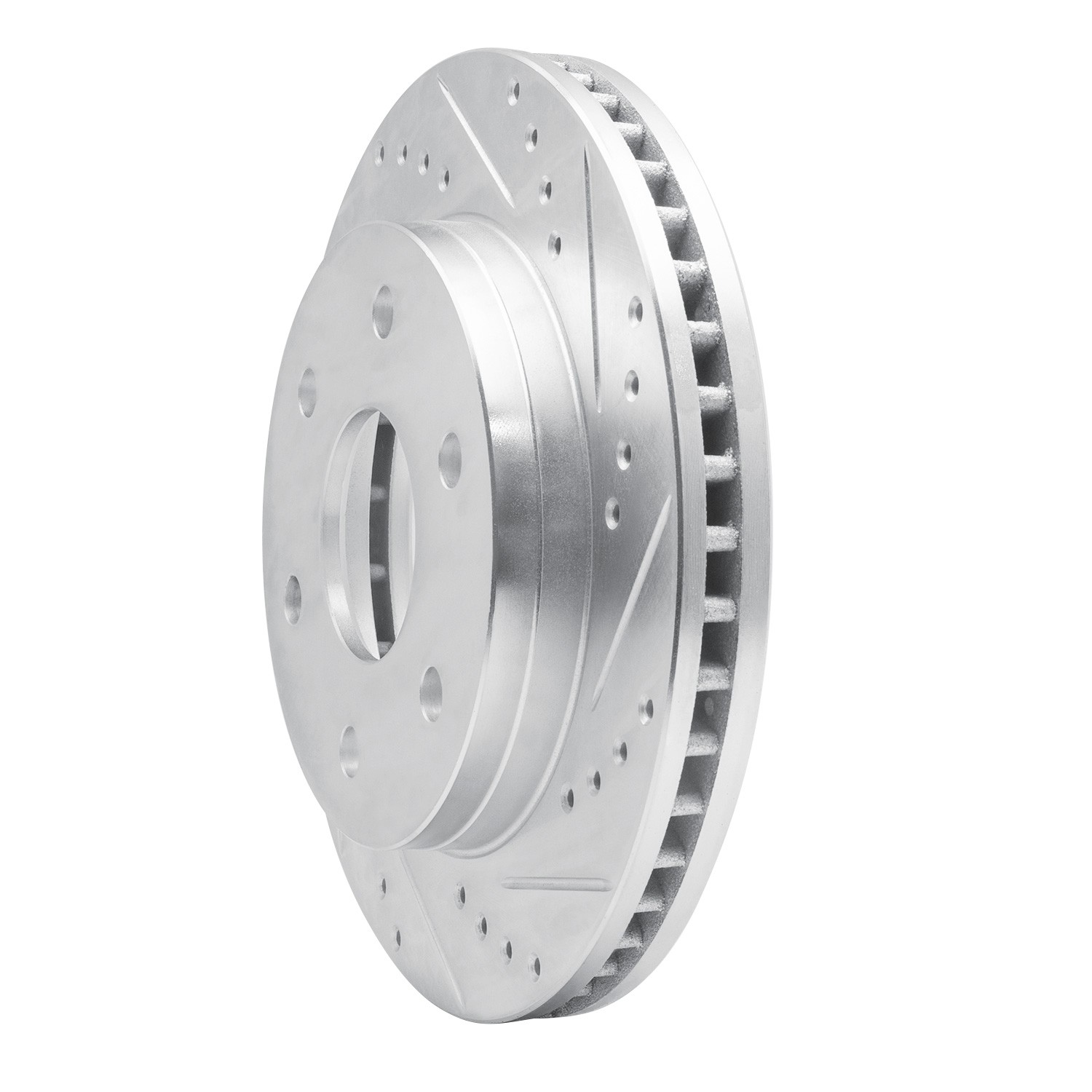 DYN 631-48036R DFC Brake Rotor - Drilled and Slotted - Silver - Image 3