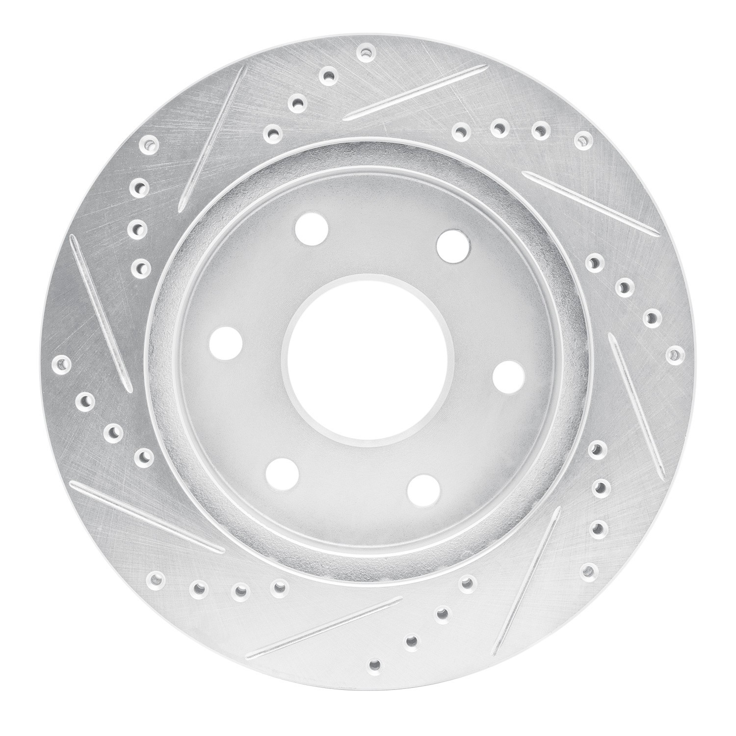 DYN 631-48036R DFC Brake Rotor - Drilled and Slotted - Silver - Image 4