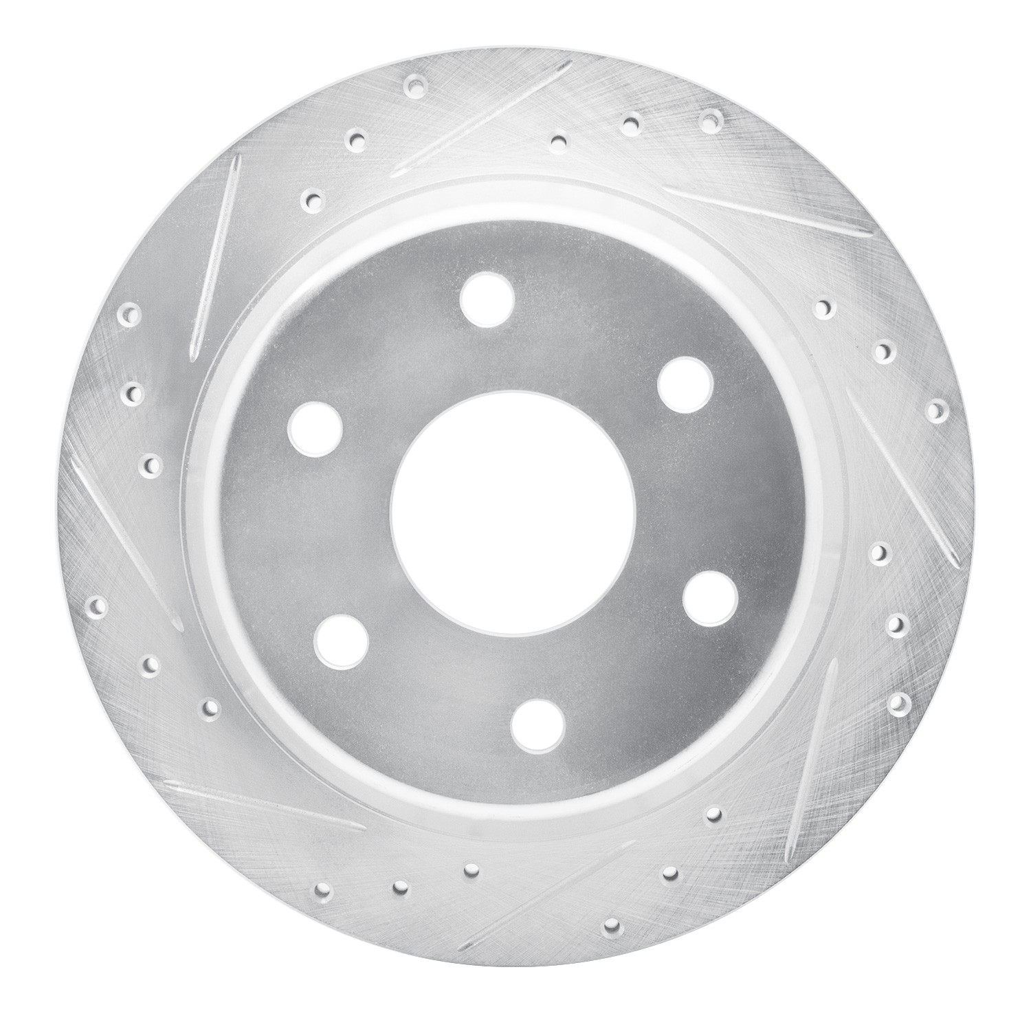 DYN 631-48037L DFC Brake Rotor - Drilled and Slotted - Silver - Image 4