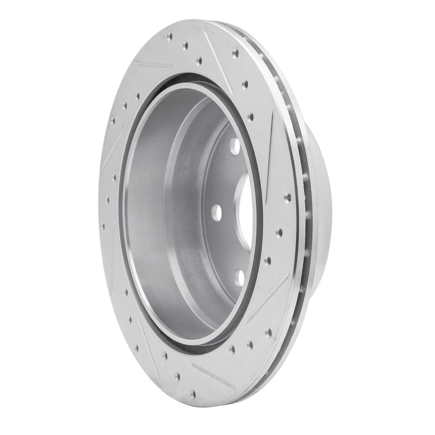 DYN 631-48037L DFC Brake Rotor - Drilled and Slotted - Silver - Image 5