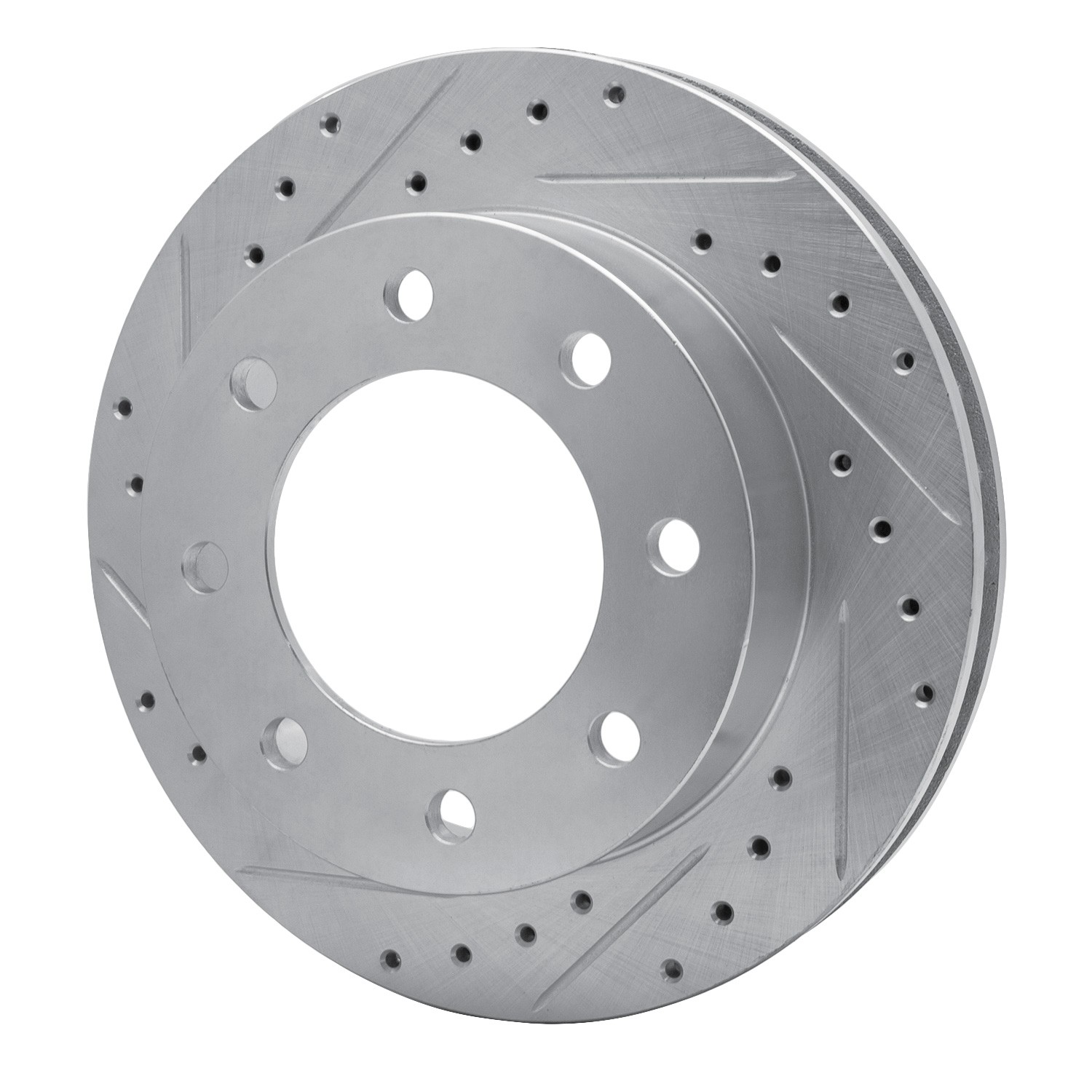 DYN 631-48038L DFC Brake Rotor - Drilled and Slotted - Silver - Image 3