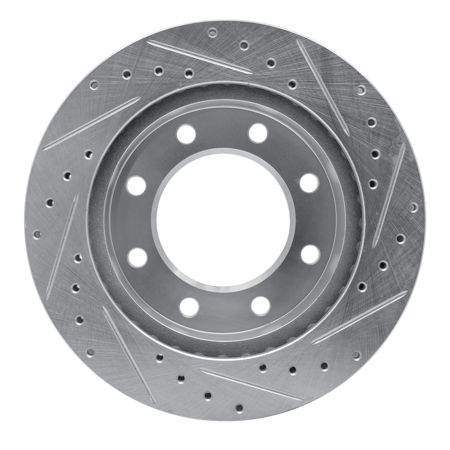 DYN 631-48038L DFC Brake Rotor - Drilled and Slotted - Silver - Image 4