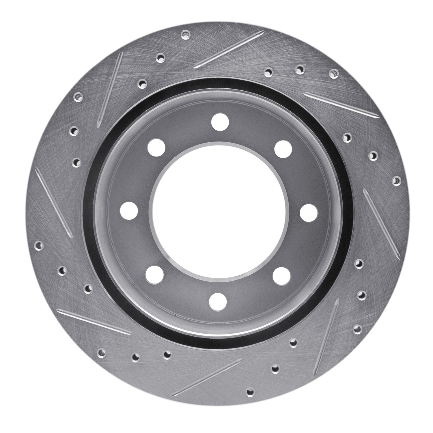 DYN 631-48040R DFC Brake Rotor - Drilled and Slotted - Silver - Image 4