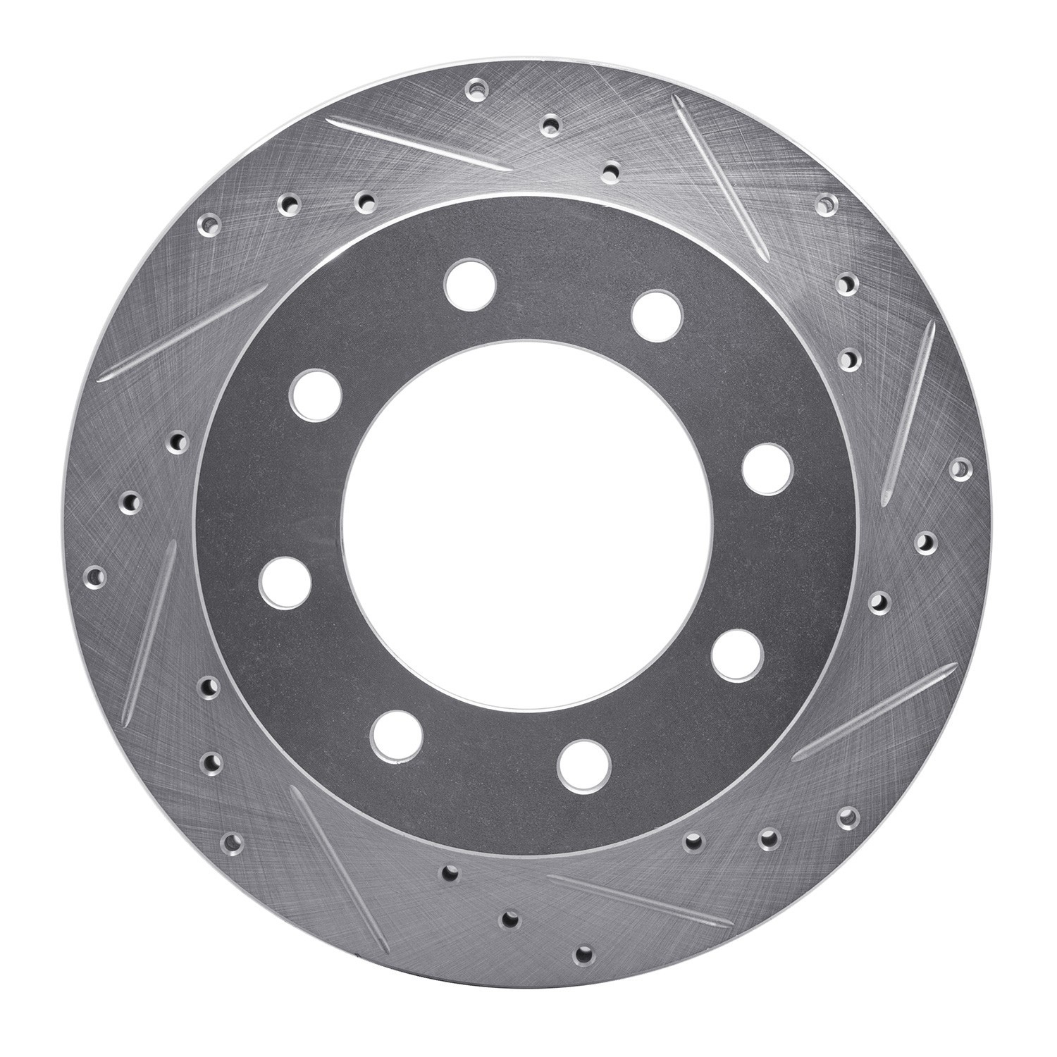 DYN 631-48040R DFC Brake Rotor - Drilled and Slotted - Silver - Image 5