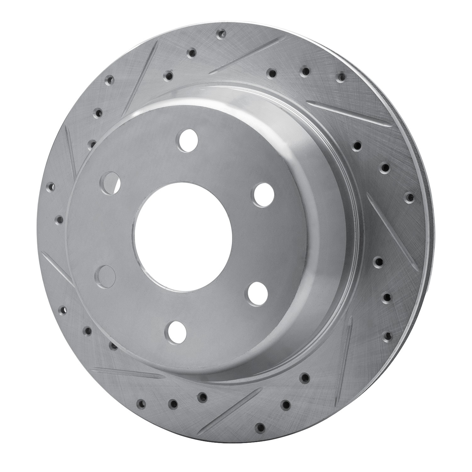 DYN 631-48041L DFC Brake Rotor - Drilled and Slotted - Silver - Image 3