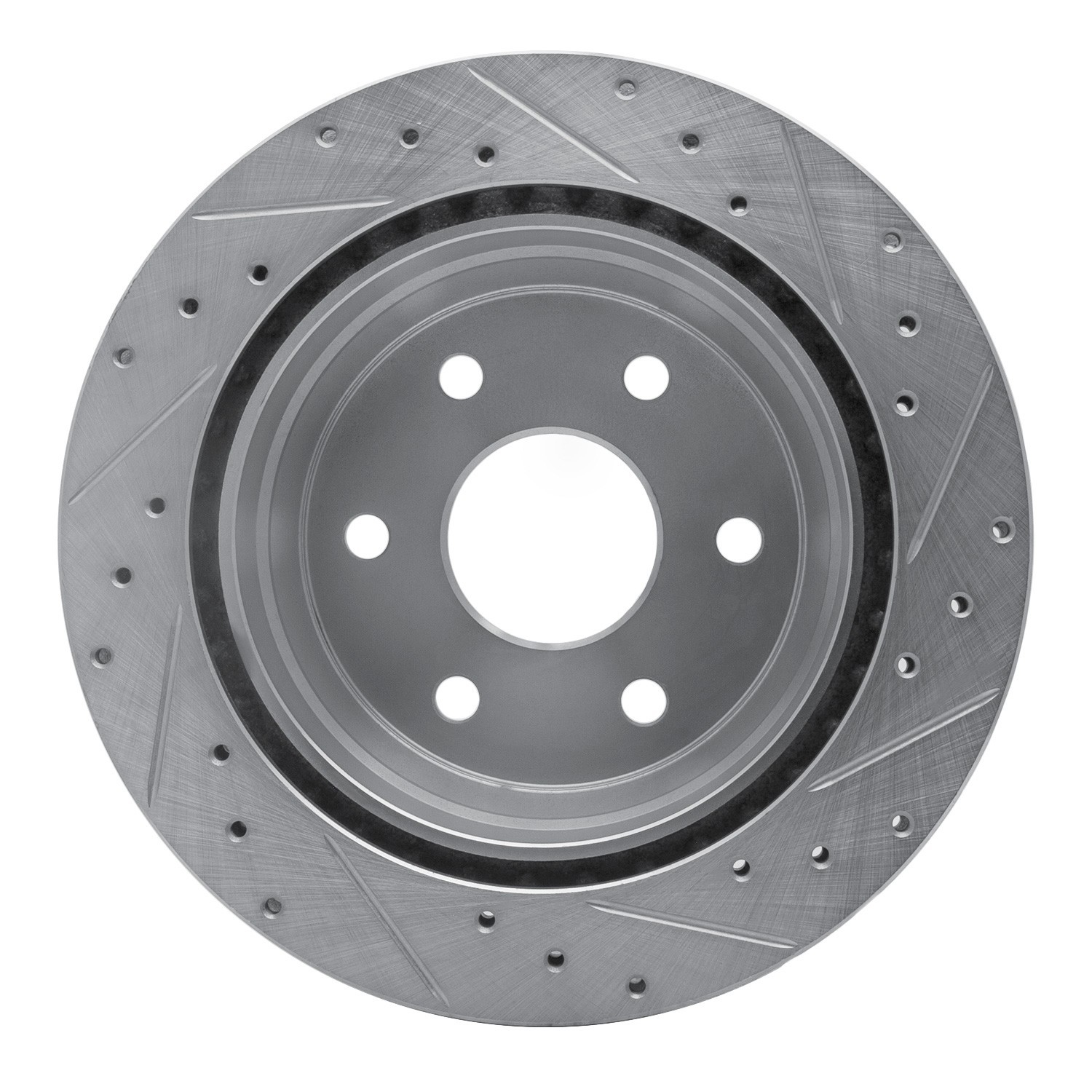DYN 631-48041L DFC Brake Rotor - Drilled and Slotted - Silver - Image 4