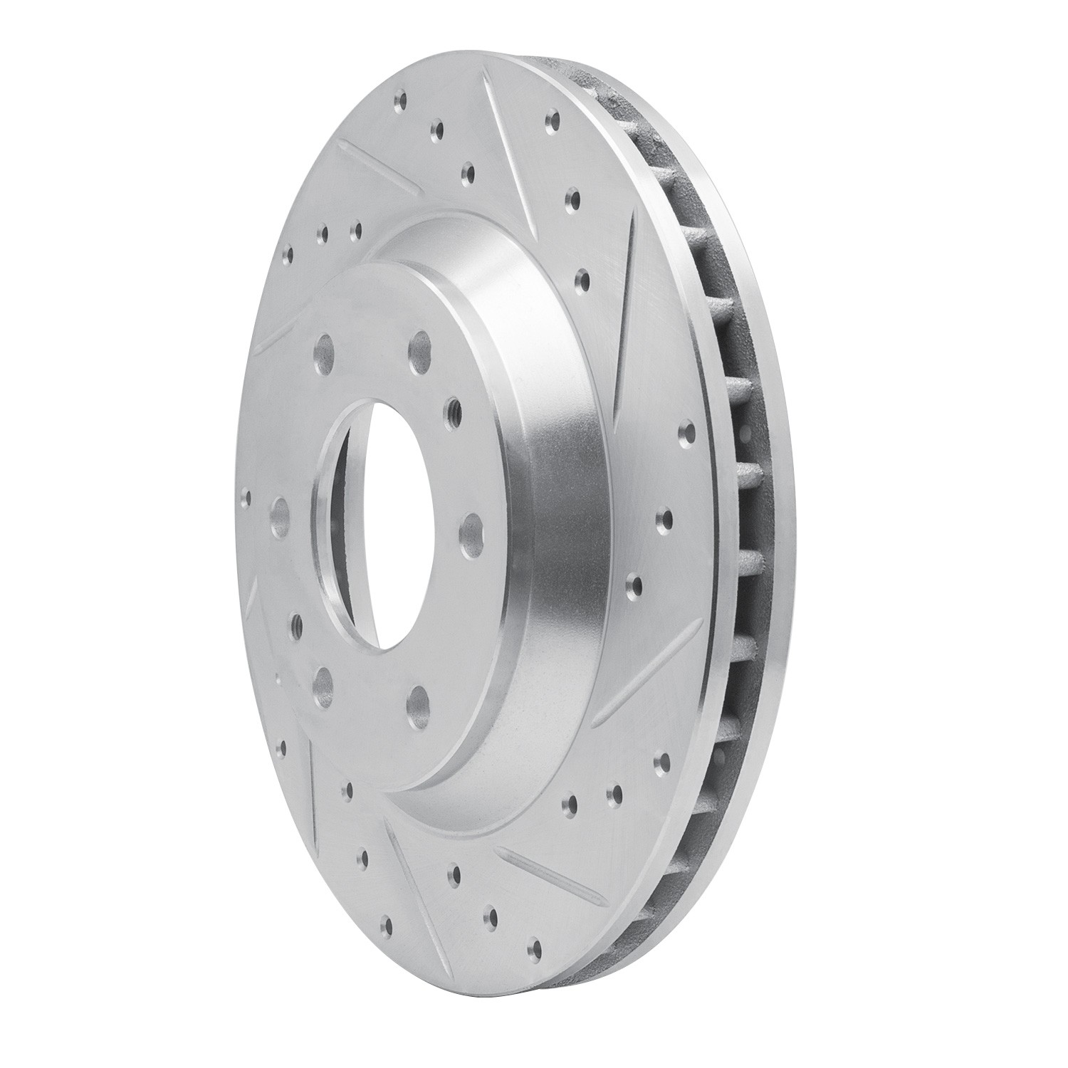 DYN 631-48044R DFC Brake Rotor - Drilled and Slotted - Silver - Image 3