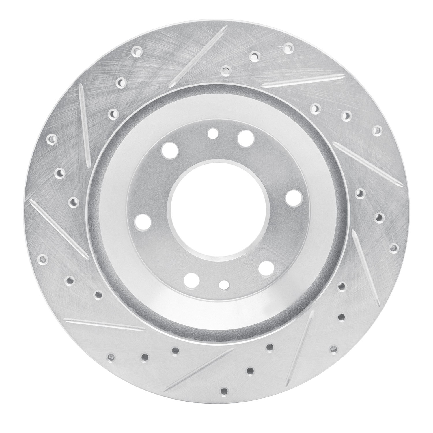 DYN 631-48044R DFC Brake Rotor - Drilled and Slotted - Silver - Image 4