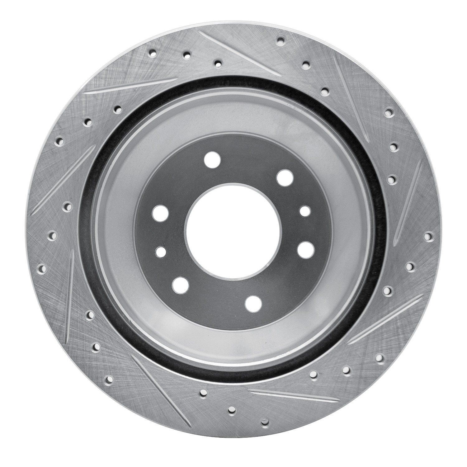 DYN 631-48045L DFC Brake Rotor - Drilled and Slotted - Silver - Image 5