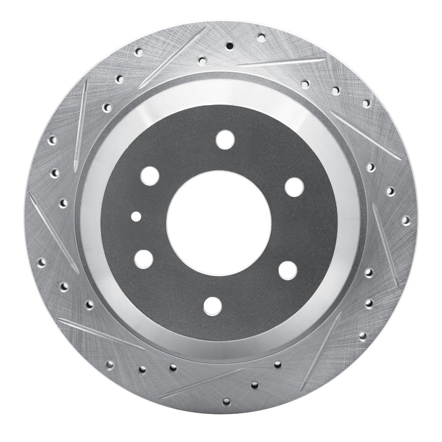 DYN 631-48045L DFC Brake Rotor - Drilled and Slotted - Silver - Image 2