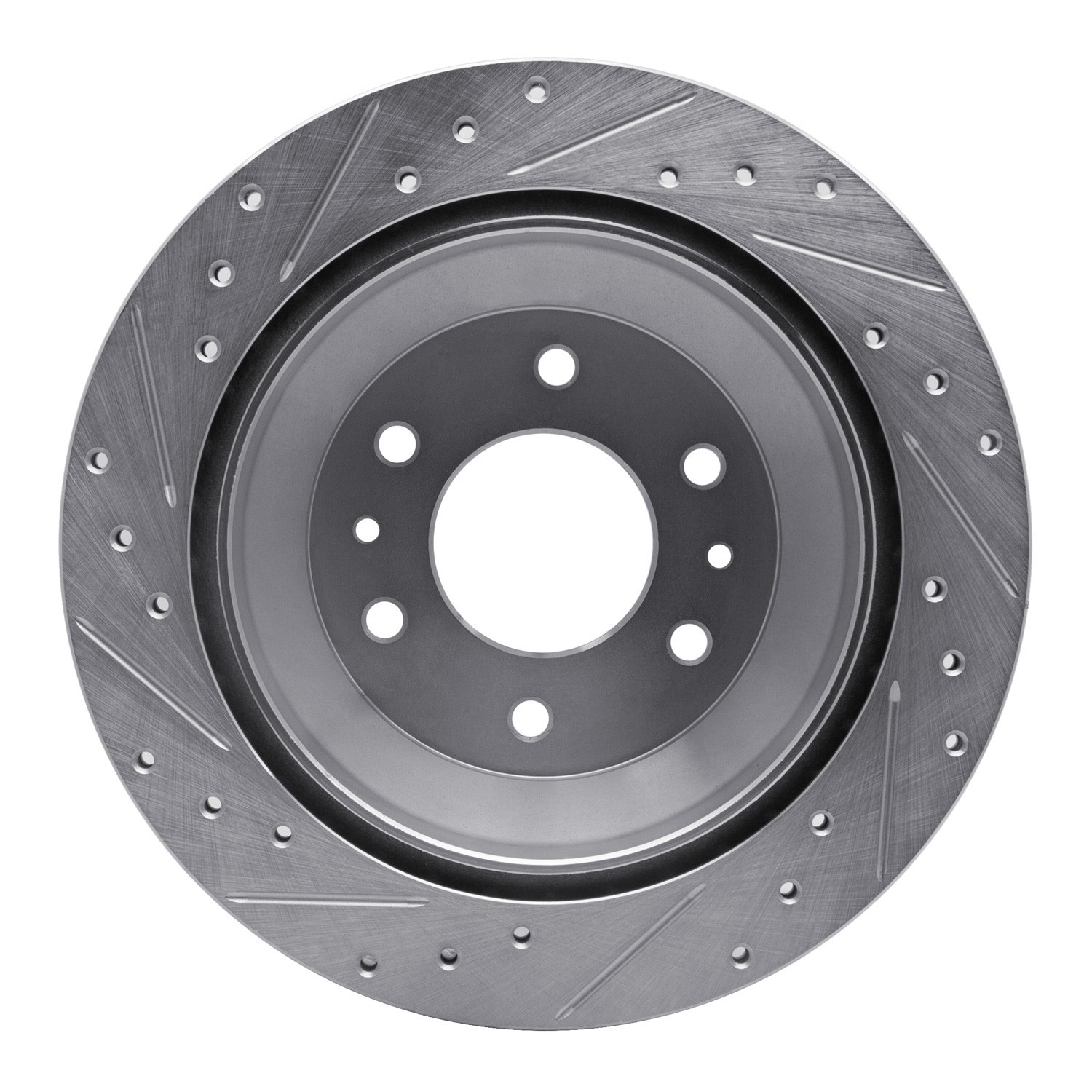 DYN 631-48045R DFC Brake Rotor - Drilled and Slotted - Silver - Image 3