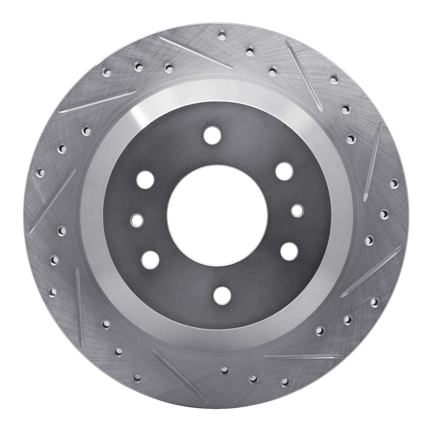 DYN 631-48045R DFC Brake Rotor - Drilled and Slotted - Silver - Image 4