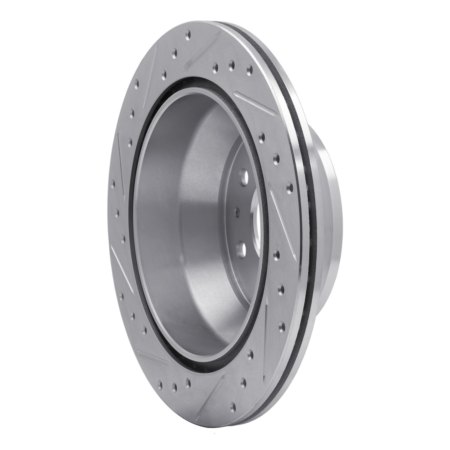 DYN 631-48045R DFC Brake Rotor - Drilled and Slotted - Silver - Image 5