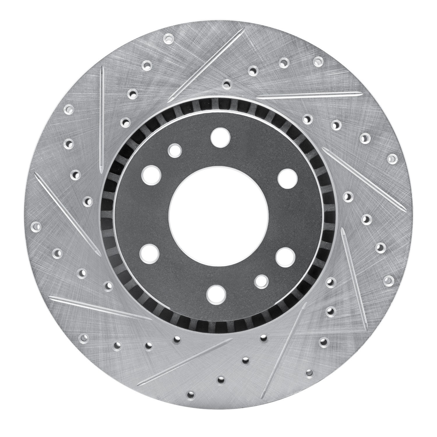 DYN 631-48046L DFC Brake Rotor - Drilled and Slotted - Silver - Image 5