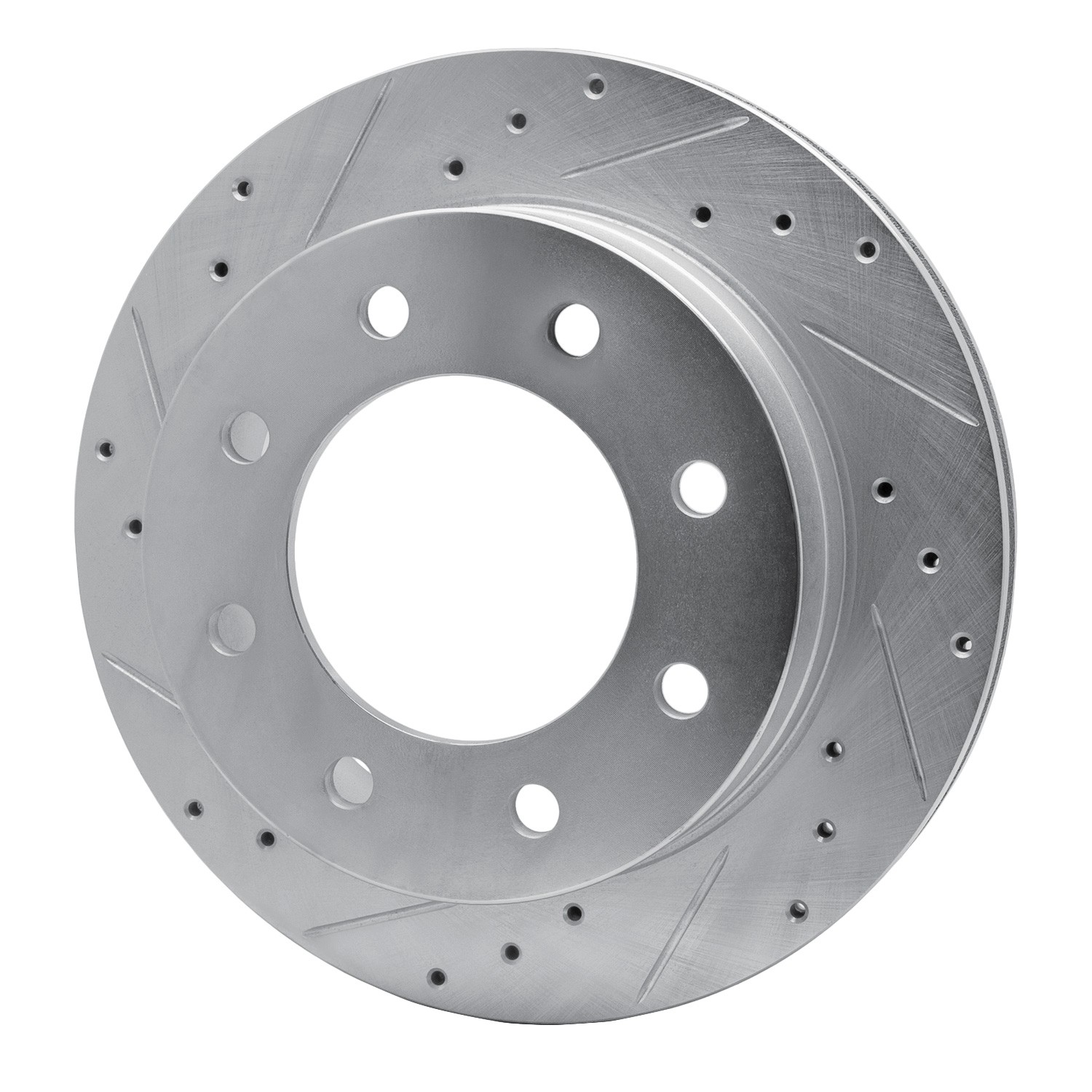 DYN 631-48048L DFC Brake Rotor - Drilled and Slotted - Silver - Image 3