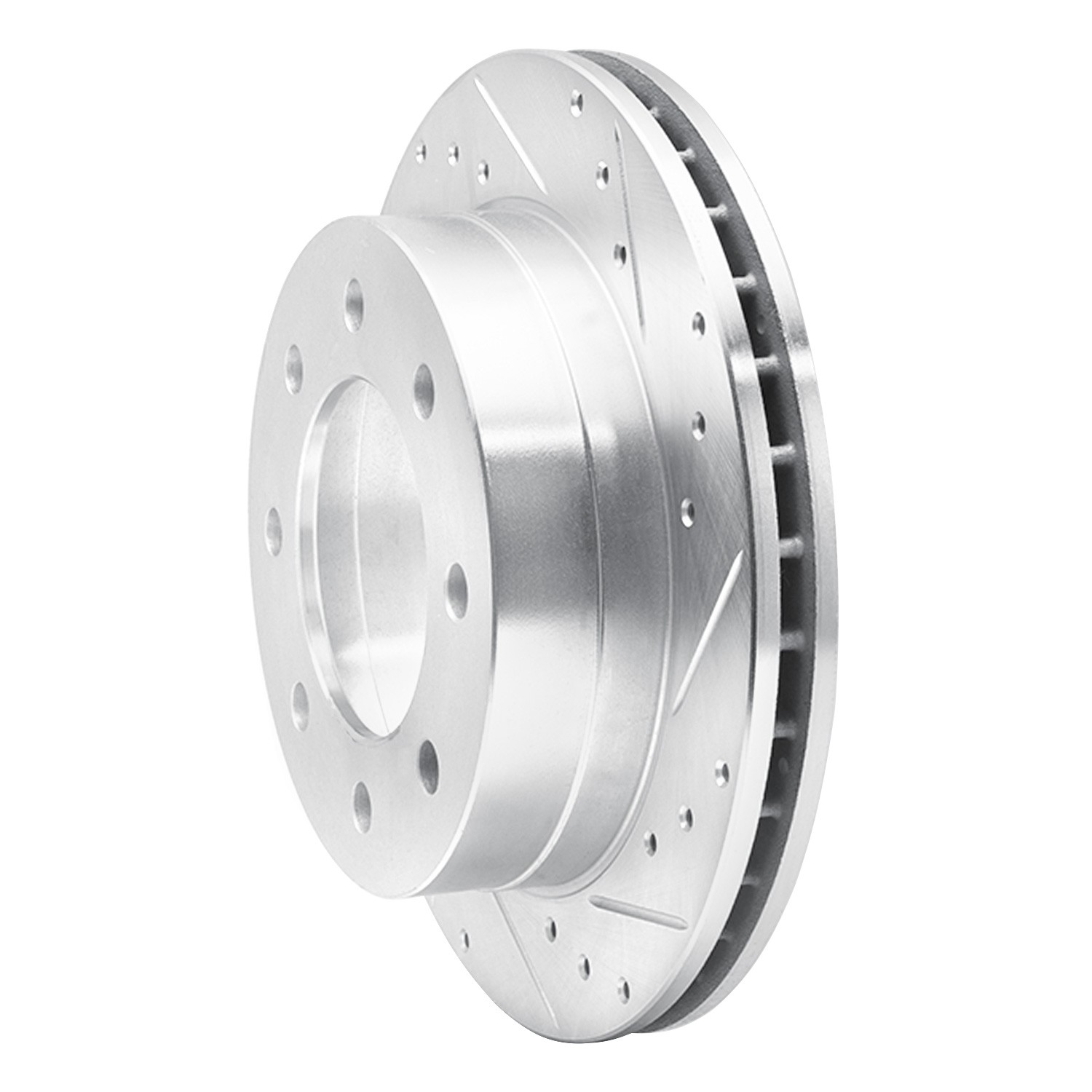 DYN 631-48048R DFC Brake Rotor - Drilled and Slotted - Silver - Image 3