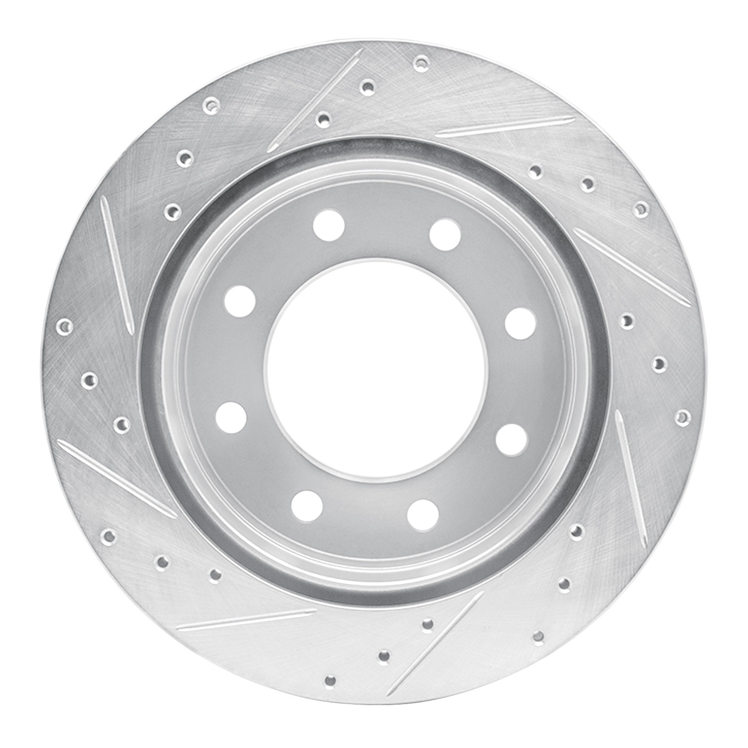 DYN 631-48048R DFC Brake Rotor - Drilled and Slotted - Silver - Image 4