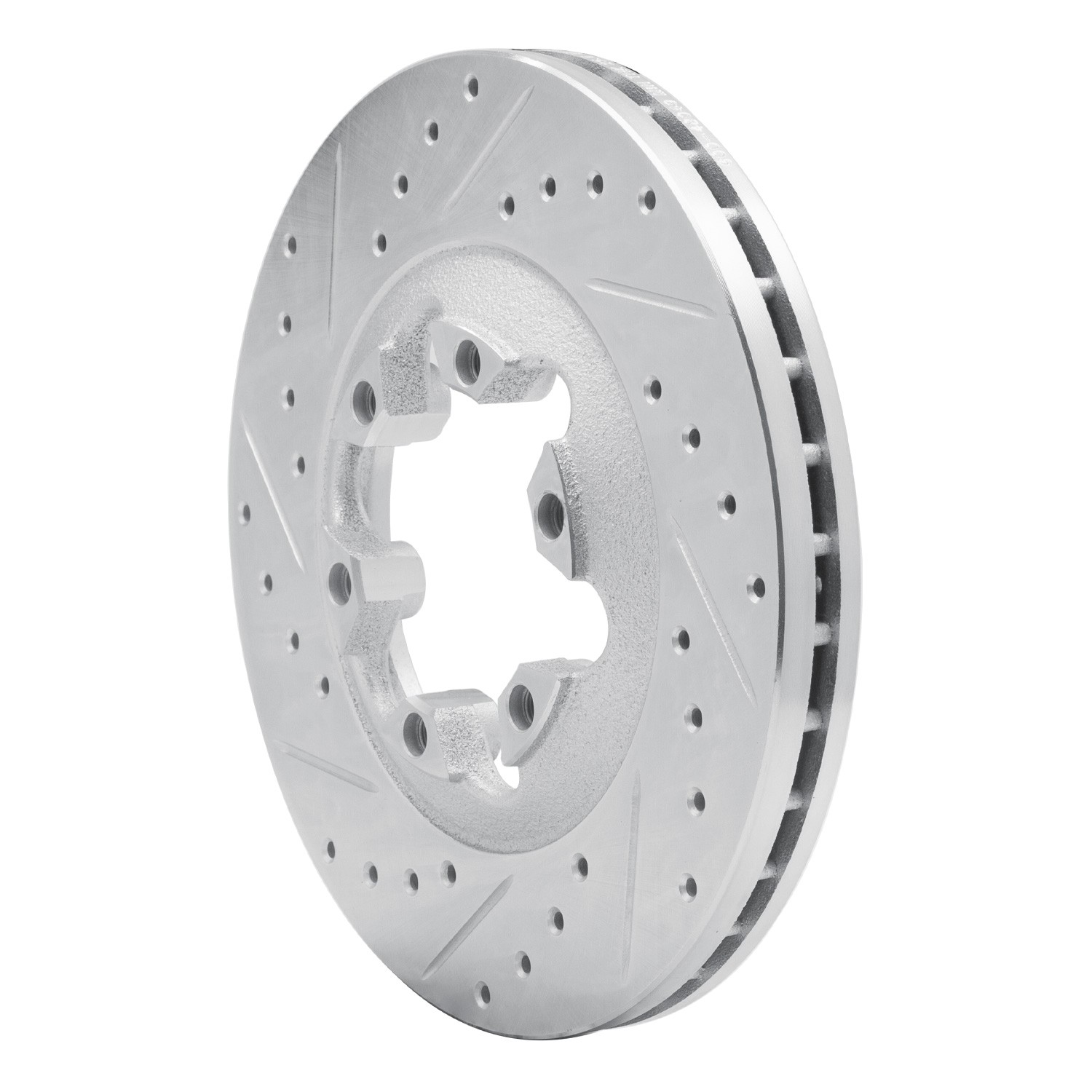 DYN 631-48049L DFC Brake Rotor - Drilled and Slotted - Silver - Image 2