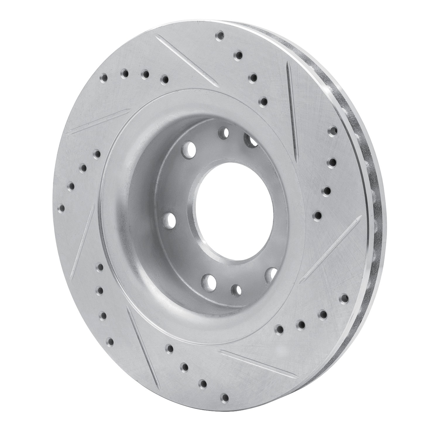 DYN 631-48052L DFC Brake Rotor - Drilled and Slotted - Silver - Image 5