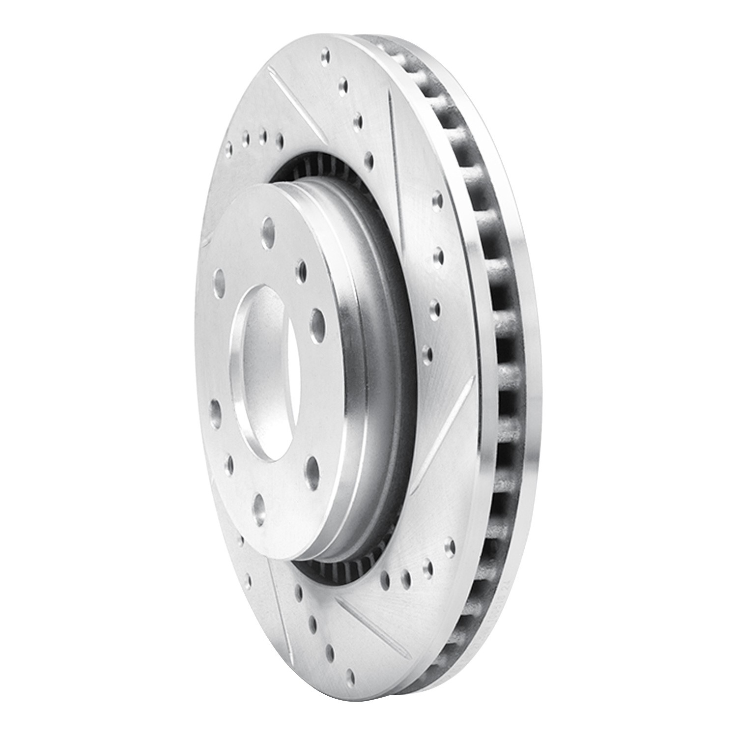 DYN 631-48052R DFC Brake Rotor - Drilled and Slotted - Silver - Image 3