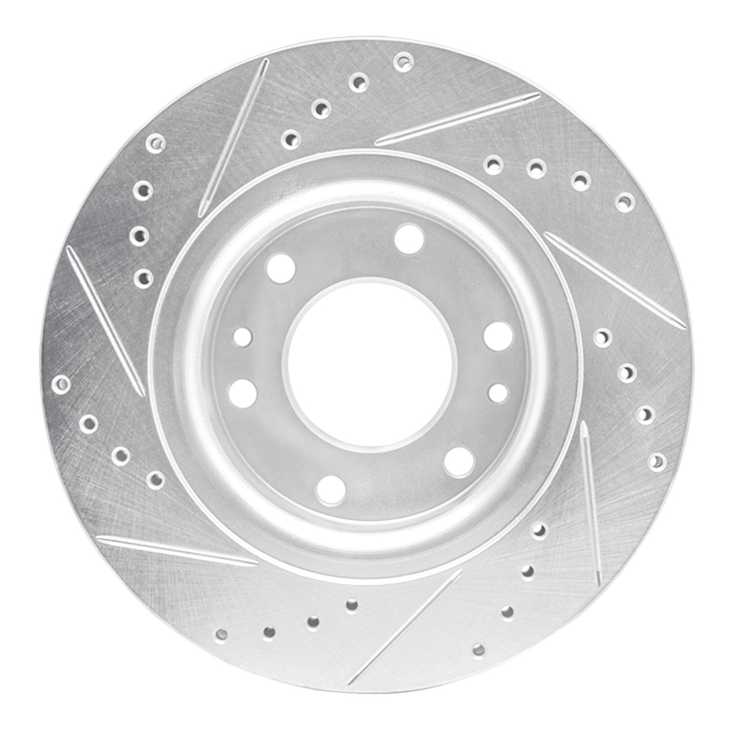 DYN 631-48052R DFC Brake Rotor - Drilled and Slotted - Silver - Image 4