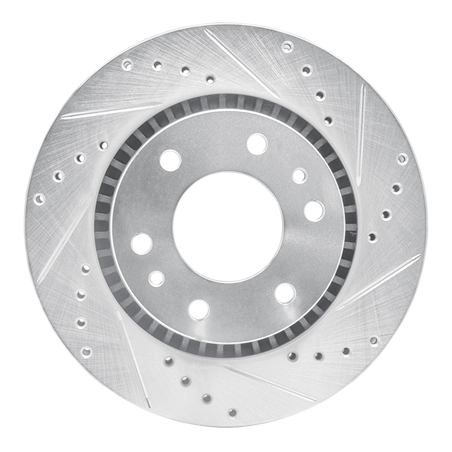 DYN 631-48052R DFC Brake Rotor - Drilled and Slotted - Silver - Image 5