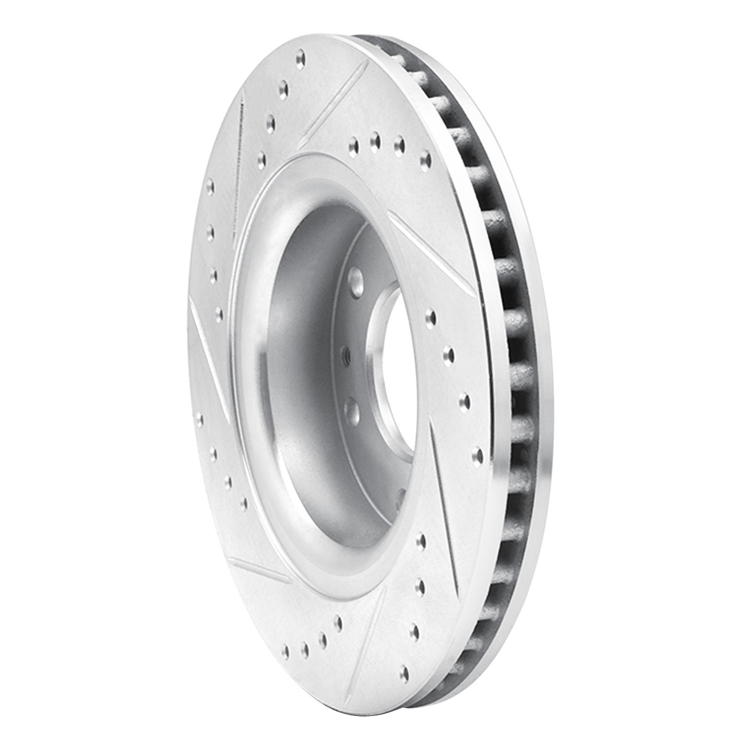 DYN 631-48052R DFC Brake Rotor - Drilled and Slotted - Silver - Image 2